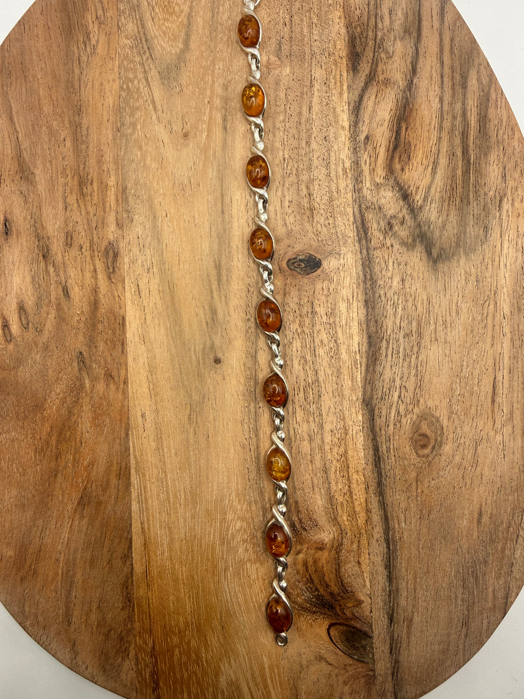 Sterling Silver Amber Bracelet