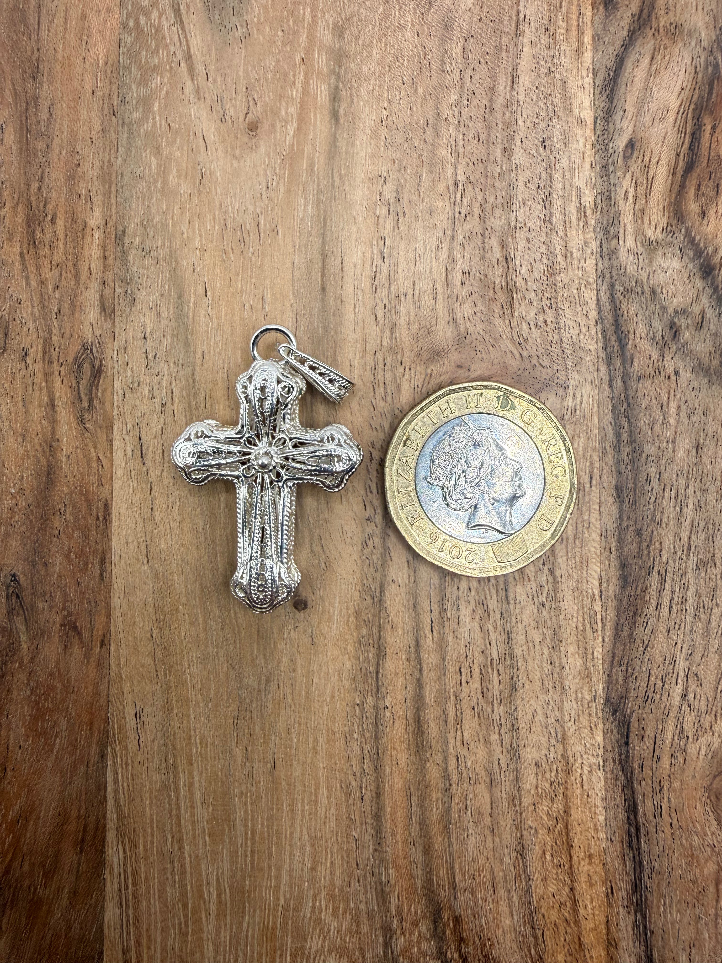 Sterling Silver Filigree Cross