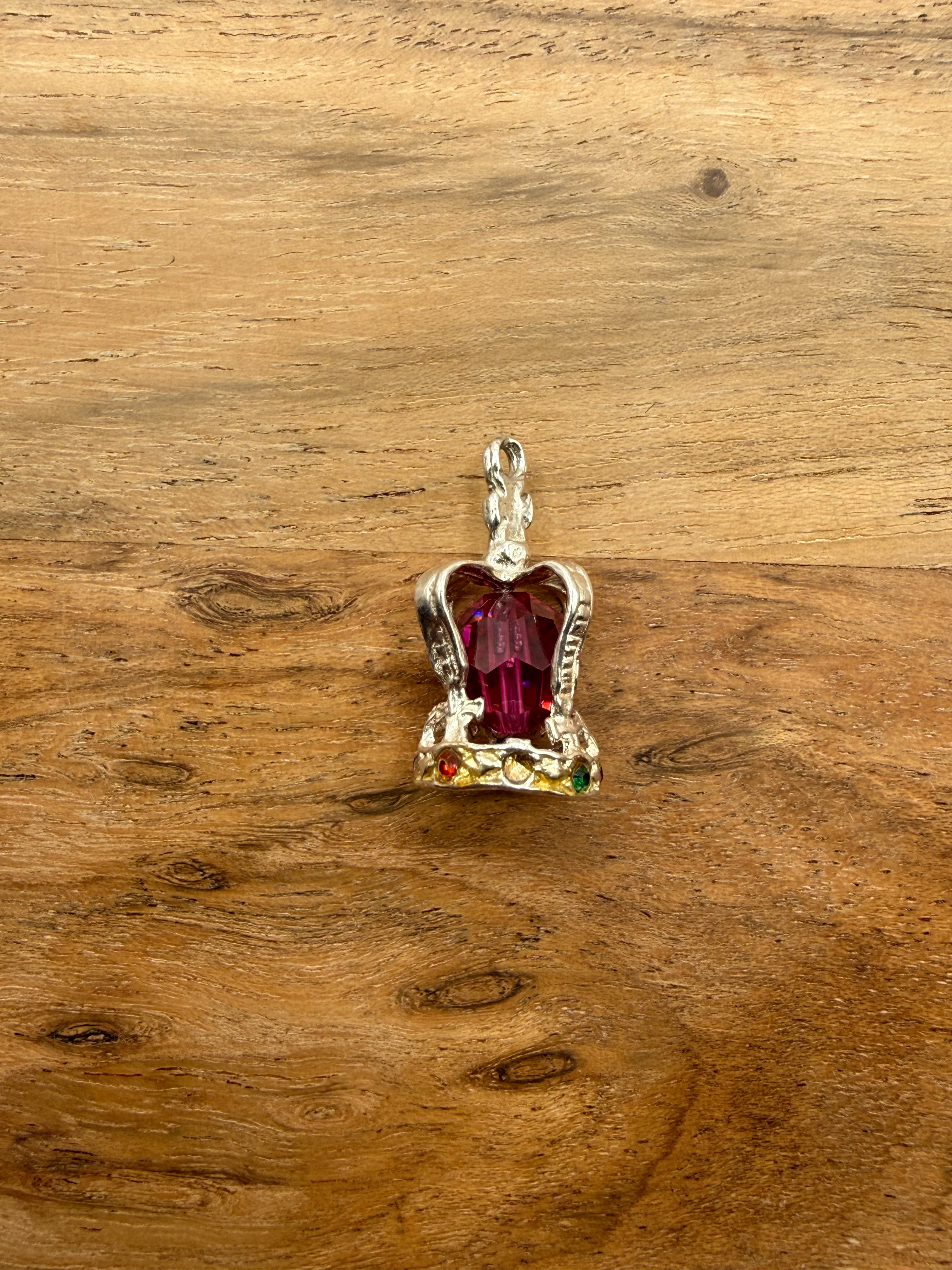 Vintage Sterling Silver Coronation Crown Charm