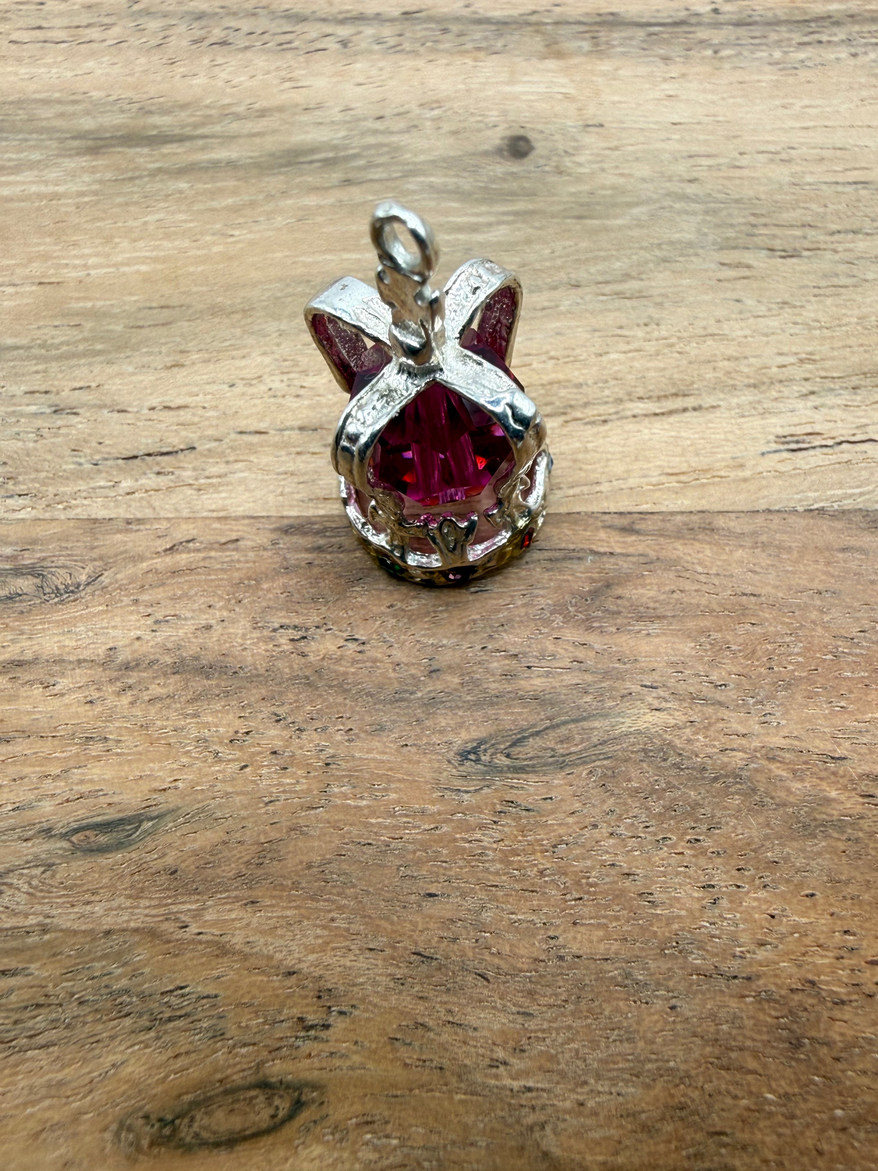 Vintage Sterling Silver Coronation Crown Charm