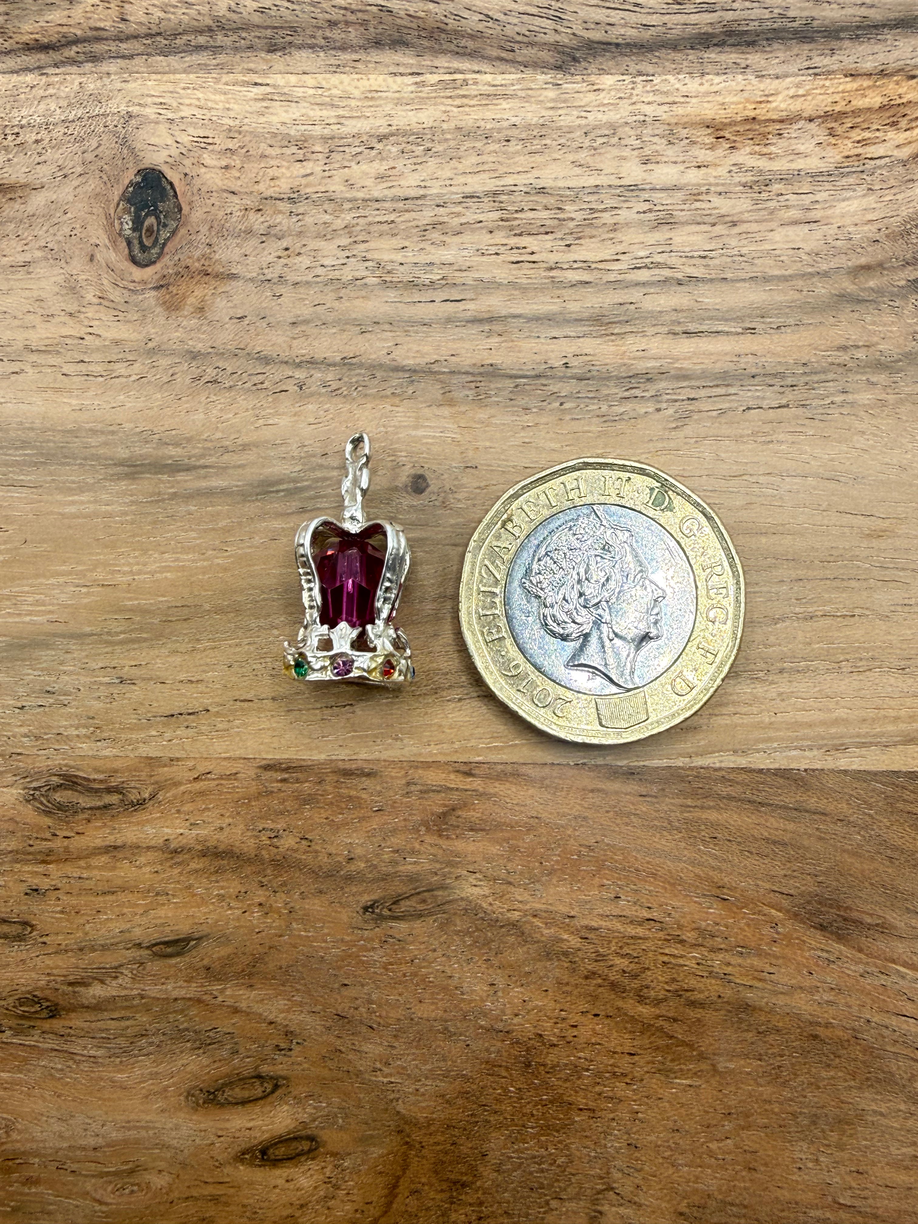 Vintage Sterling Silver Coronation Crown Charm