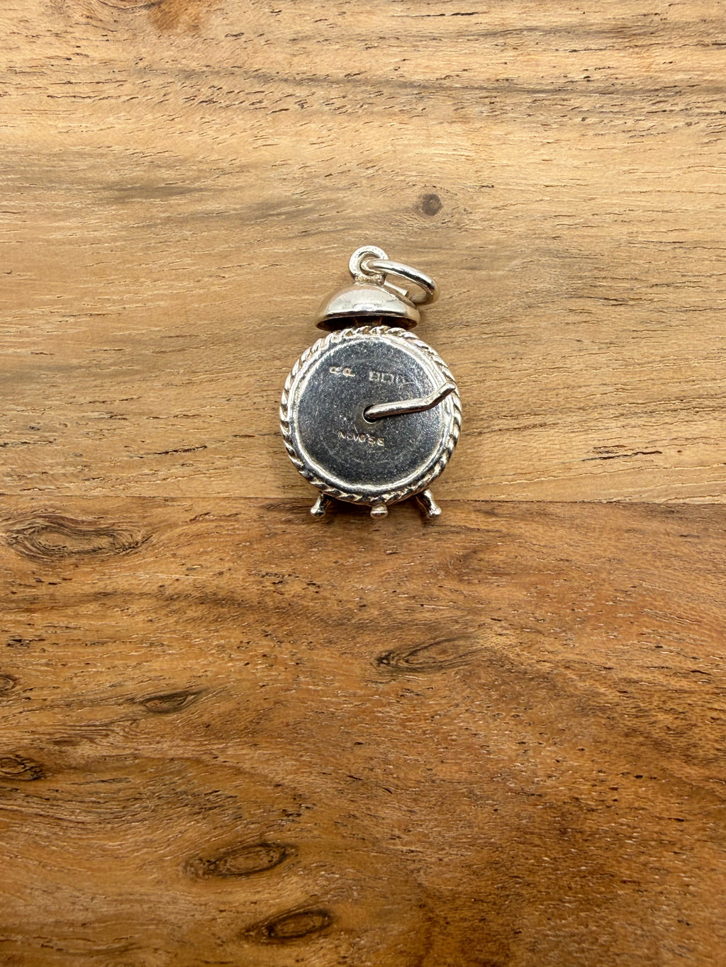 Sterling Silver Clock Charm