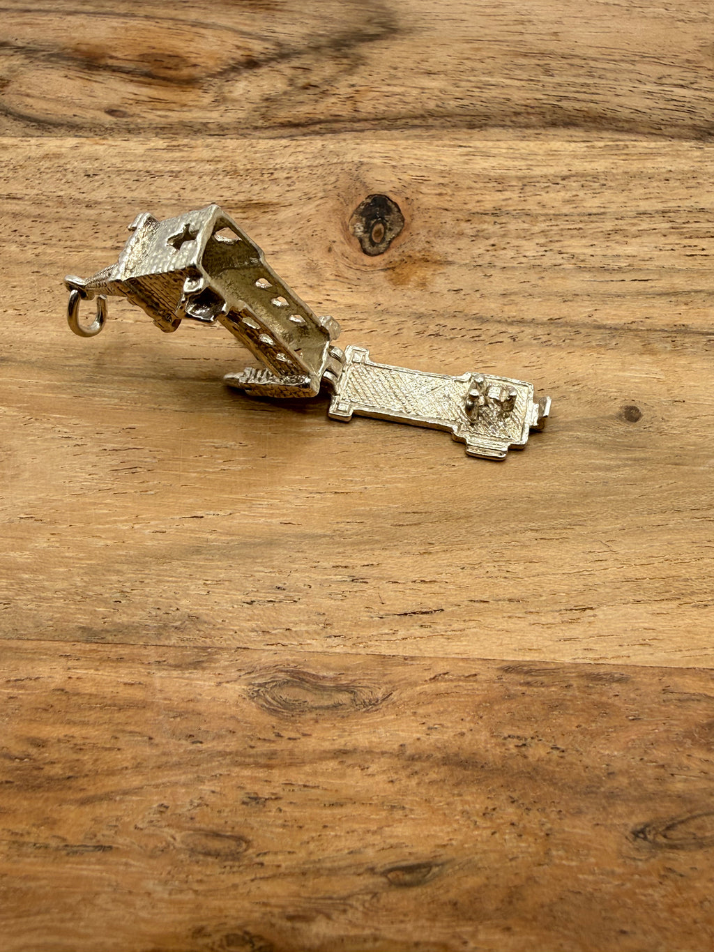 Vintage Sterling Silver Articulated Church Charm