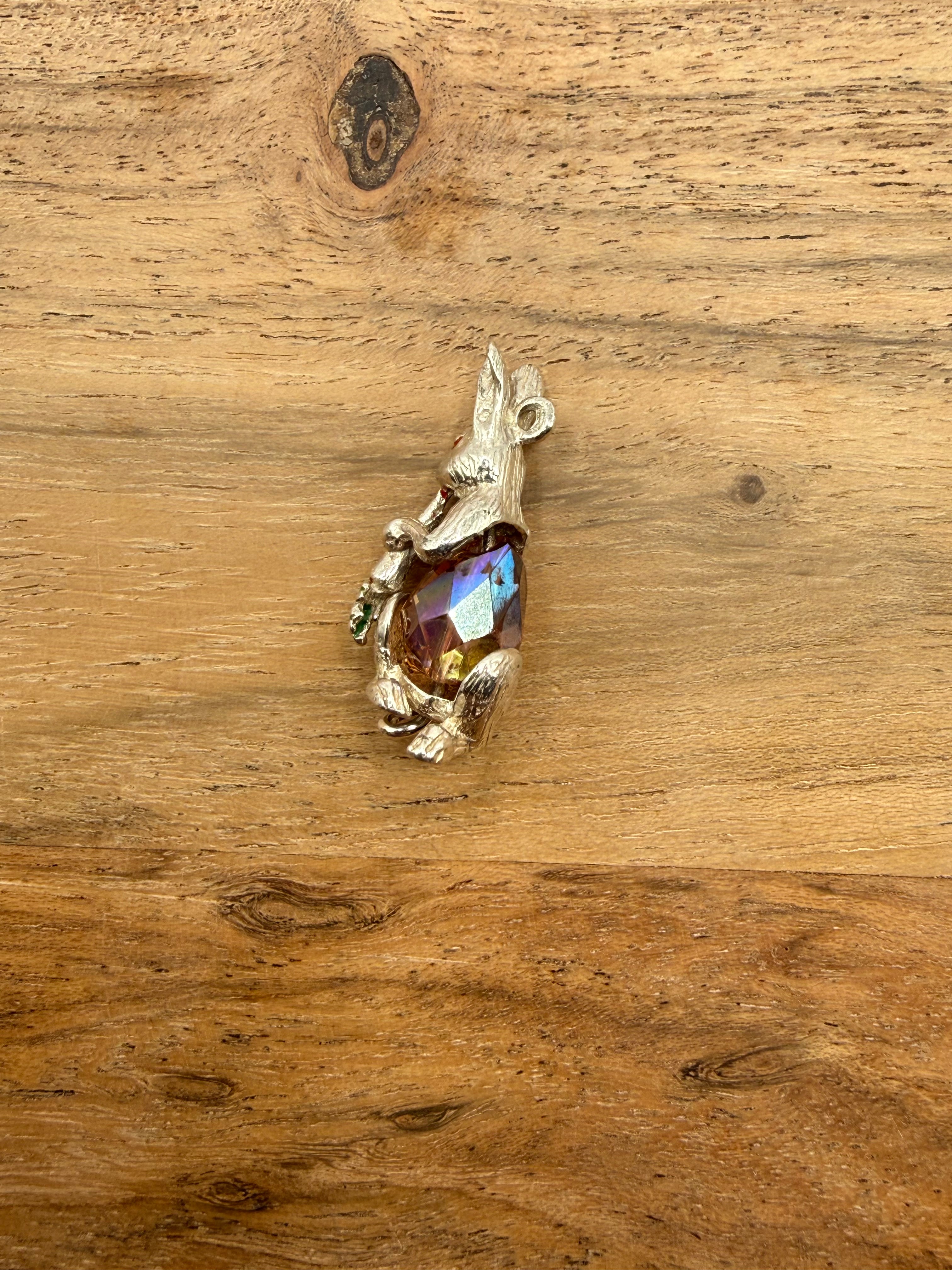 Vintage Sterling Silver Rabbit Charm