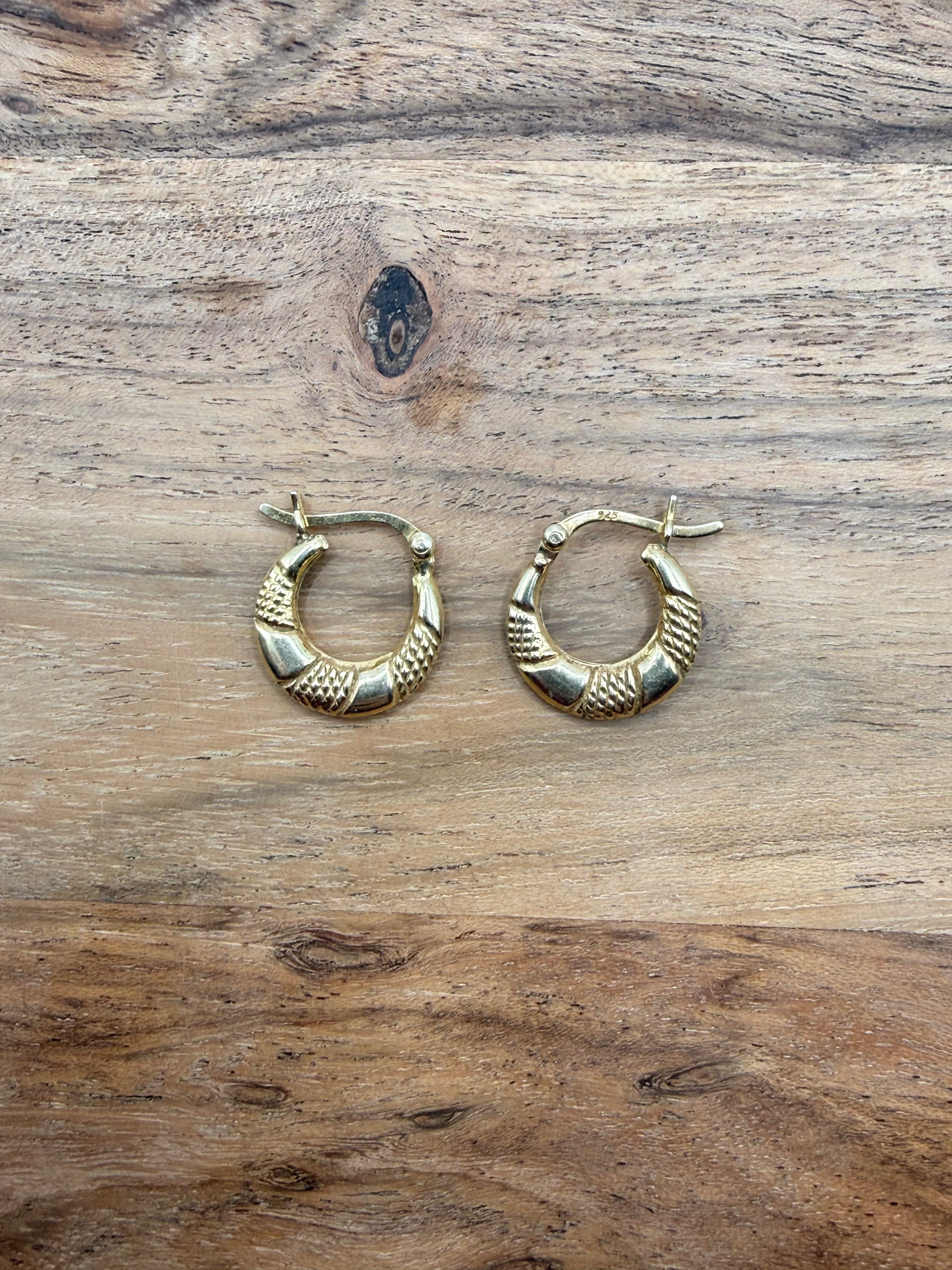Gold on Sterling Silver Earrings