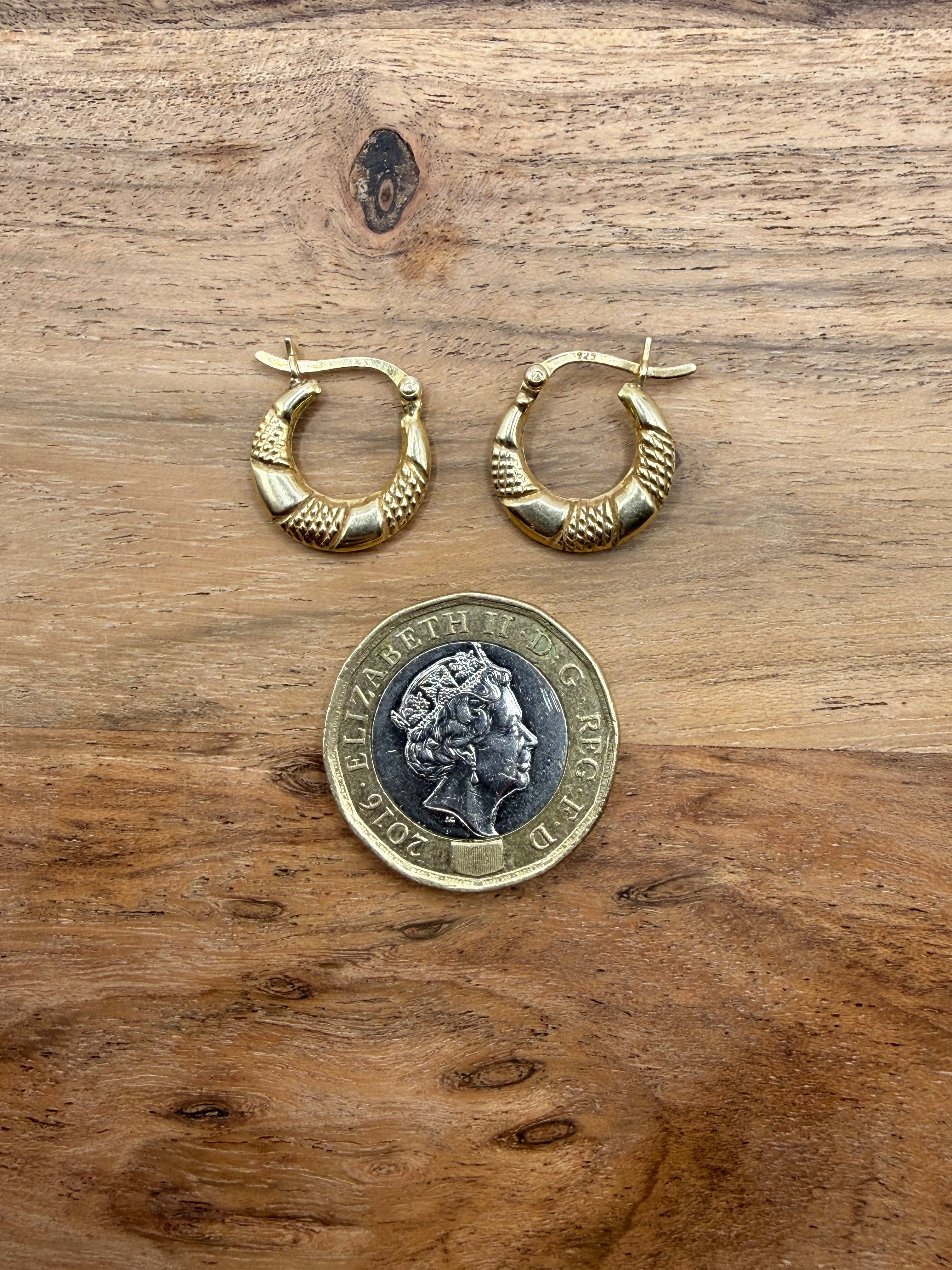 Gold on Sterling Silver Earrings
