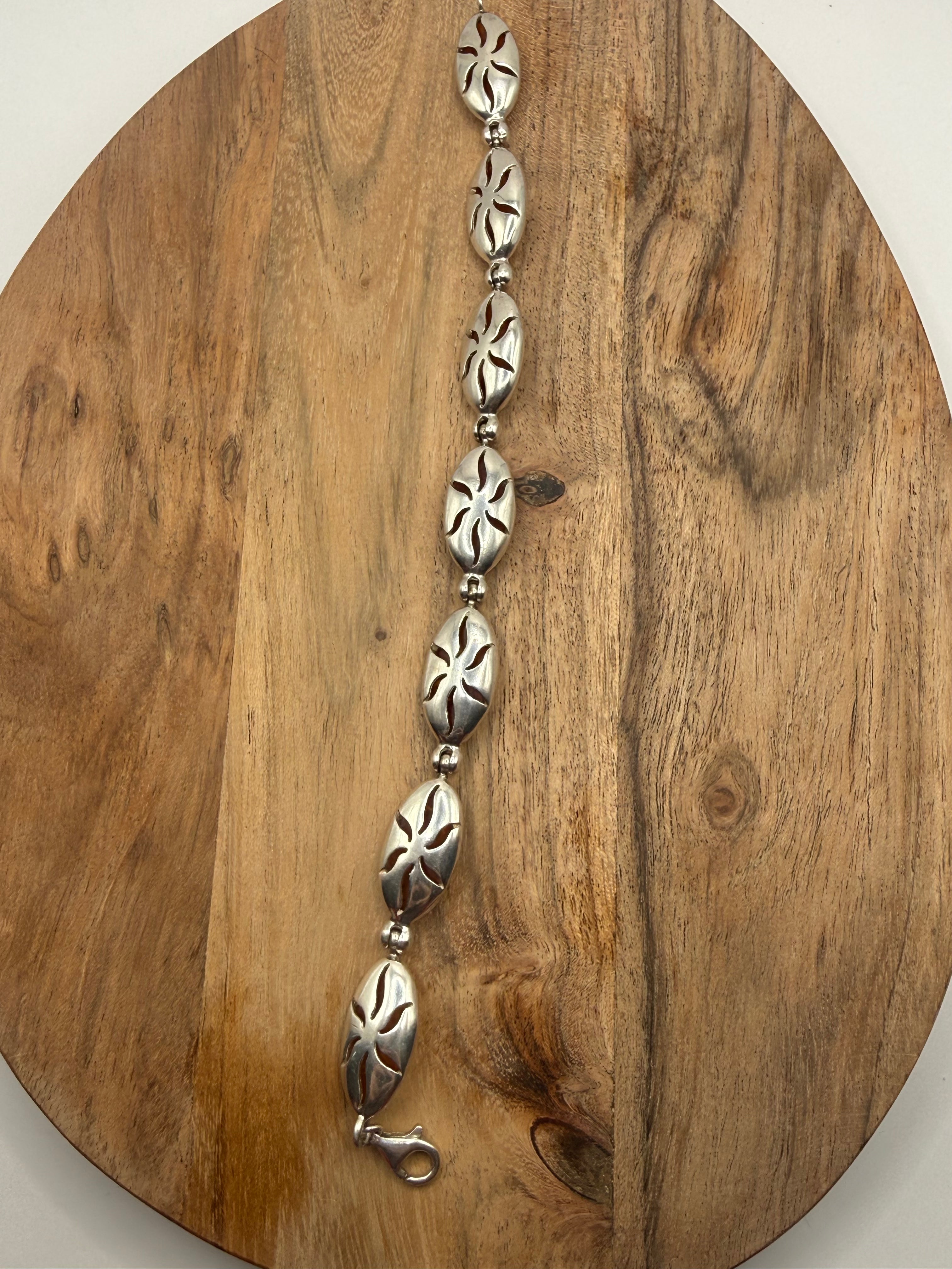 Sterling Silver Amber Bracelet