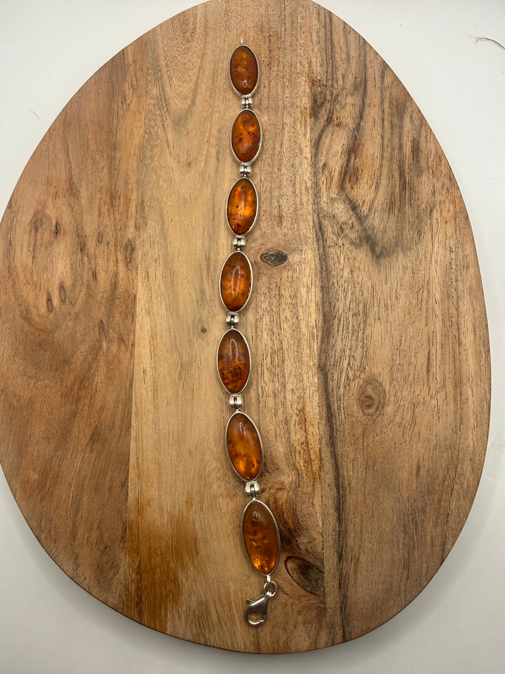 Sterling Silver Amber Bracelet
