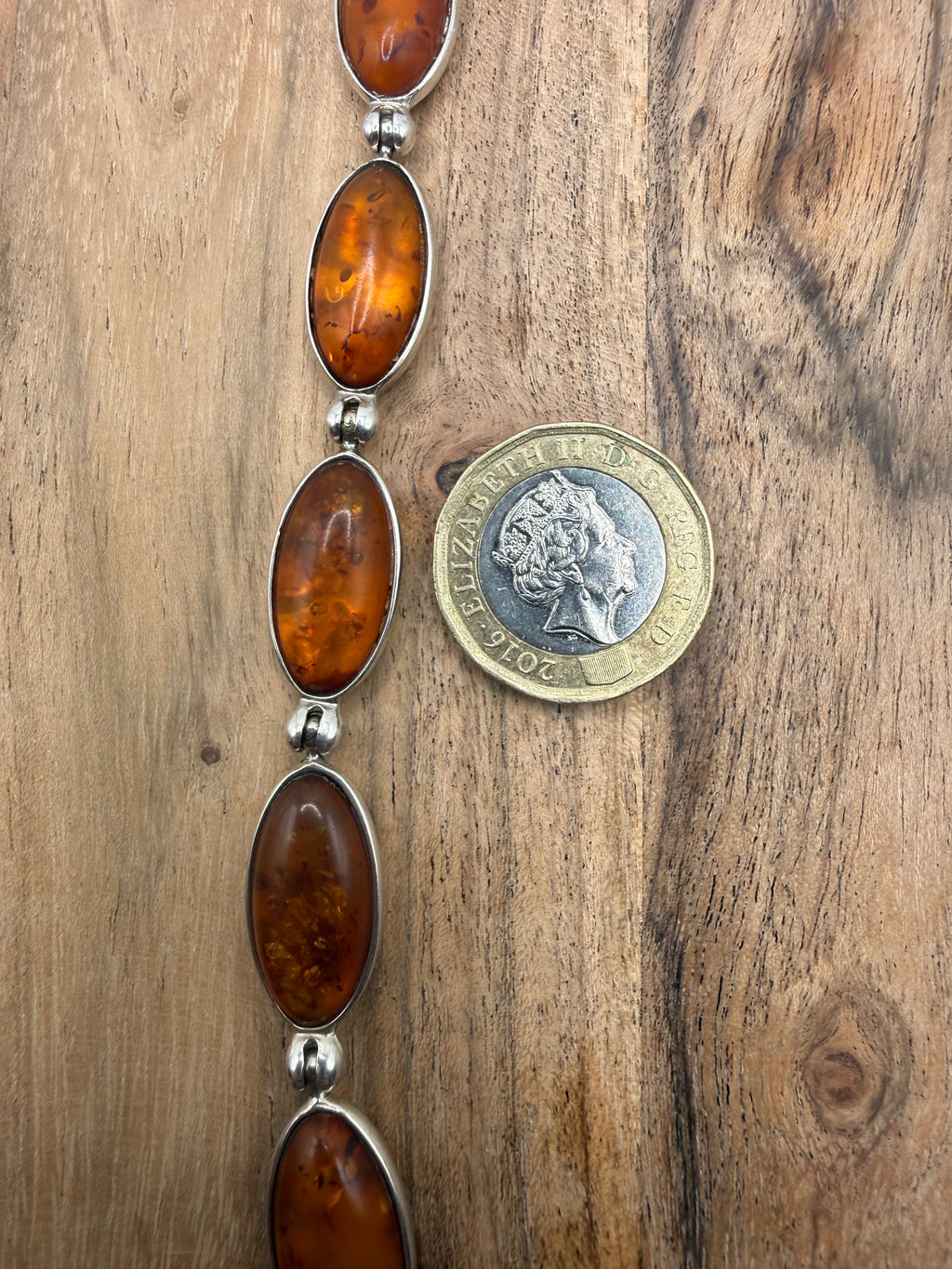 Sterling Silver Amber Bracelet
