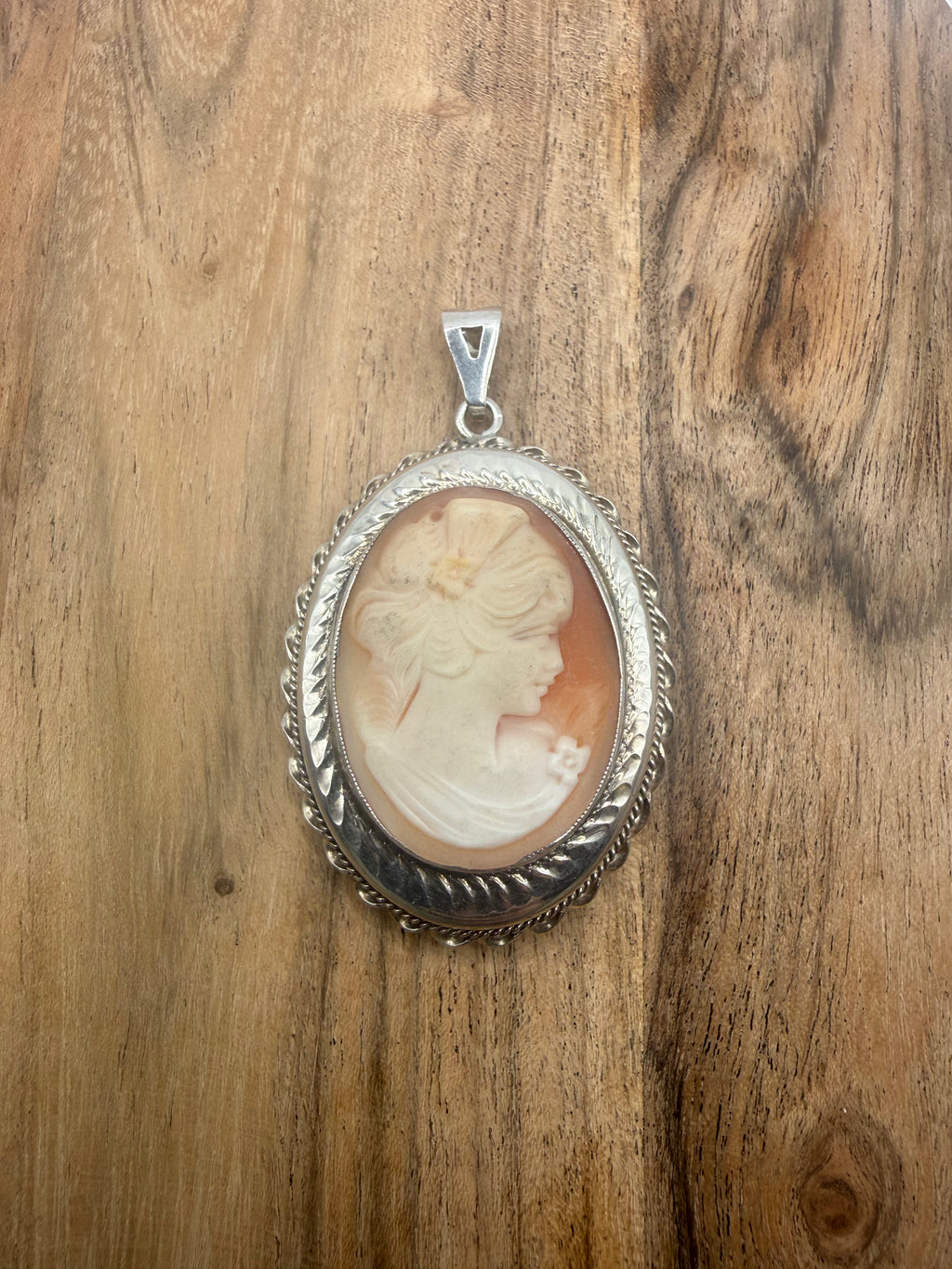 Sterling Silver Cameo Locket