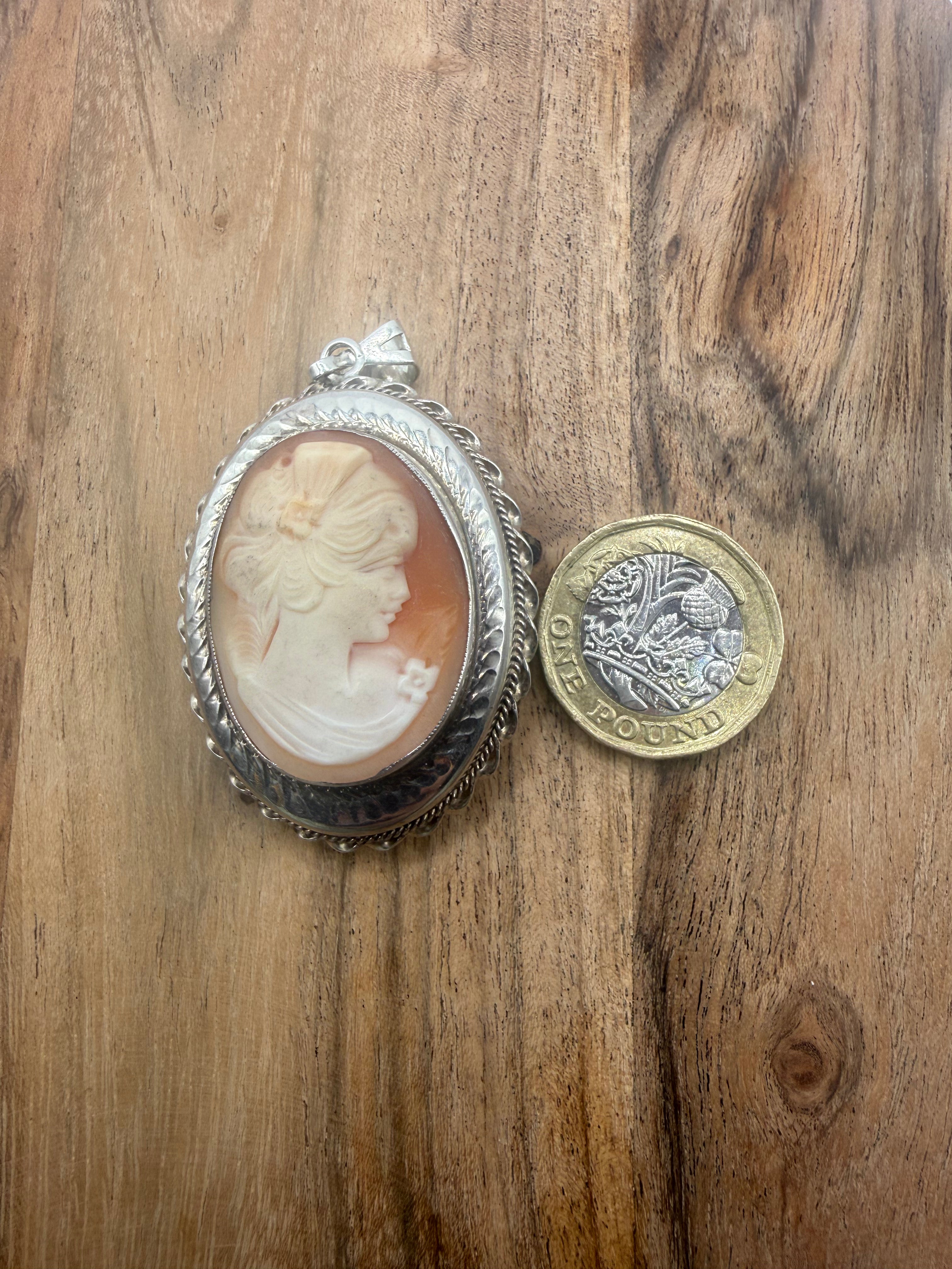 Sterling Silver Cameo Locket