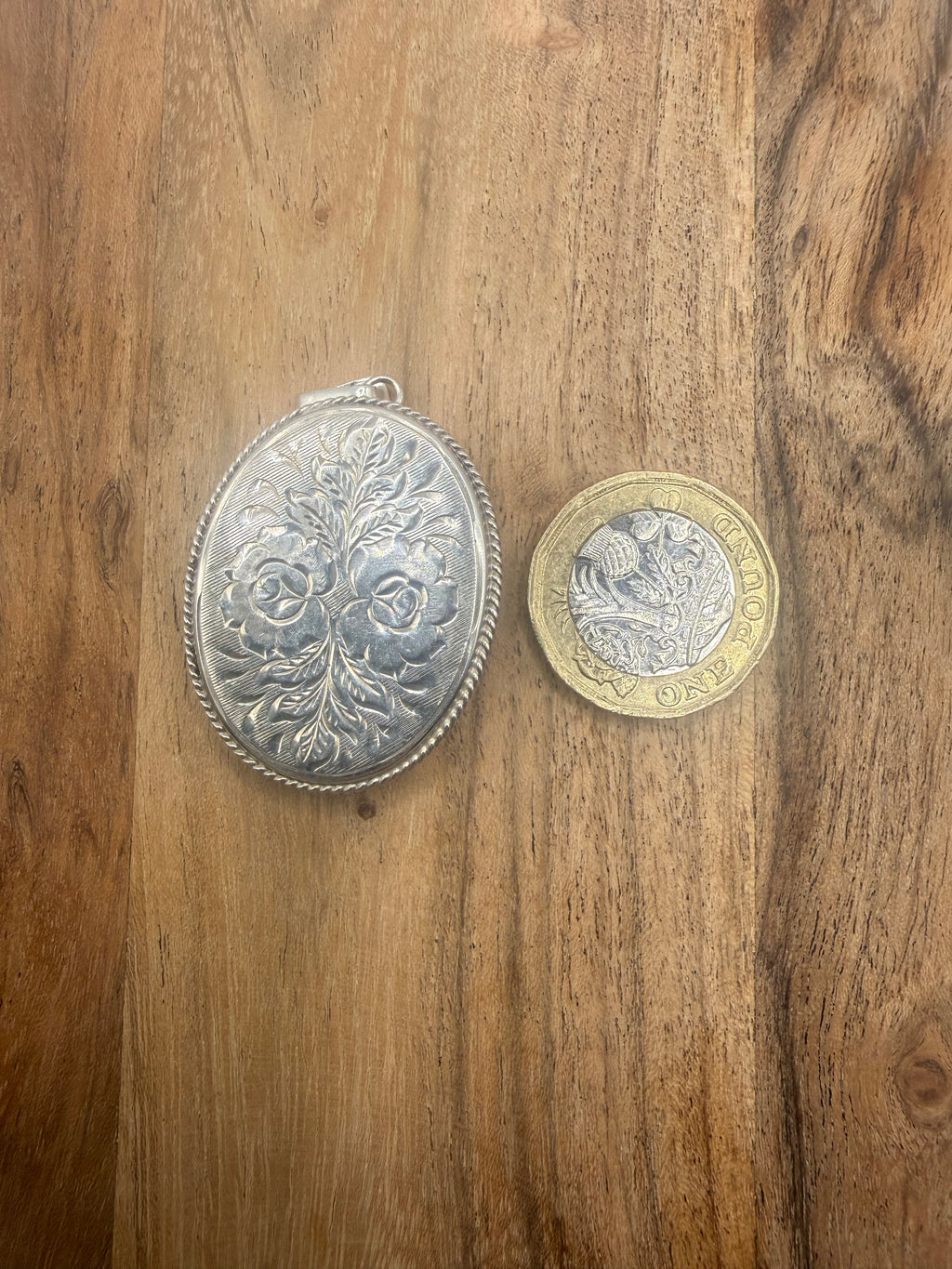 Vintage Sterling Silver Floral Locket