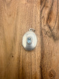 Sterling Silver Locket with Blue Topaz