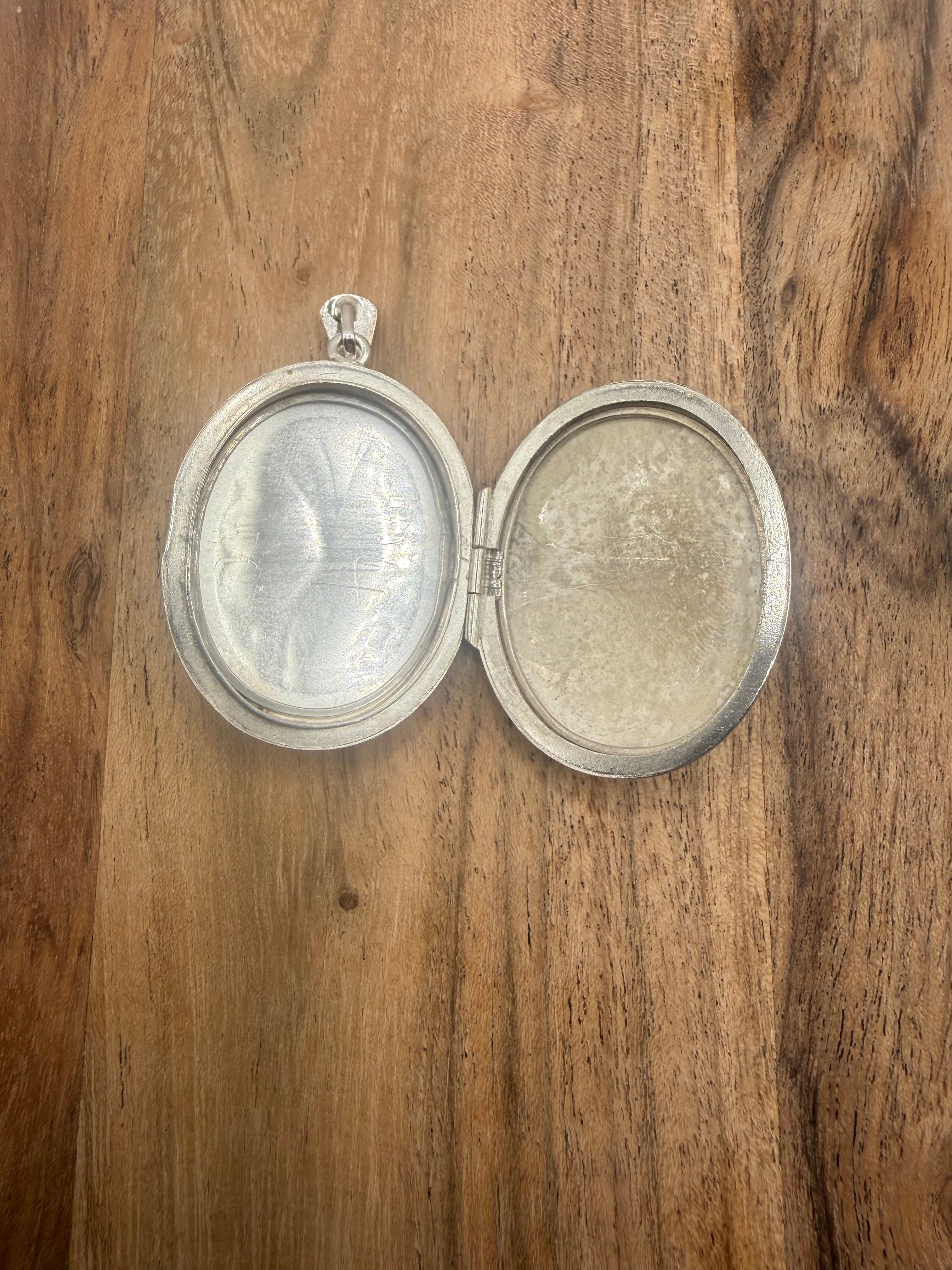 Sterling Silver 1970s Butterfly Locket