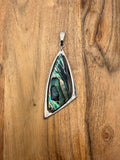 Geometric Abalone Shell Pendant
