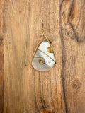 Gold Wire Wrapped Organic Crystal Pendant