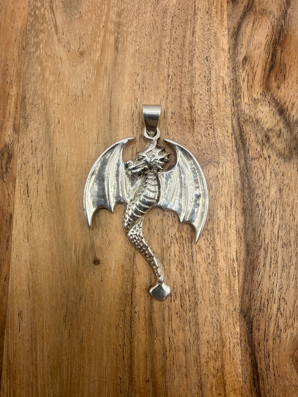 Sterling Silver Dragon Pendant