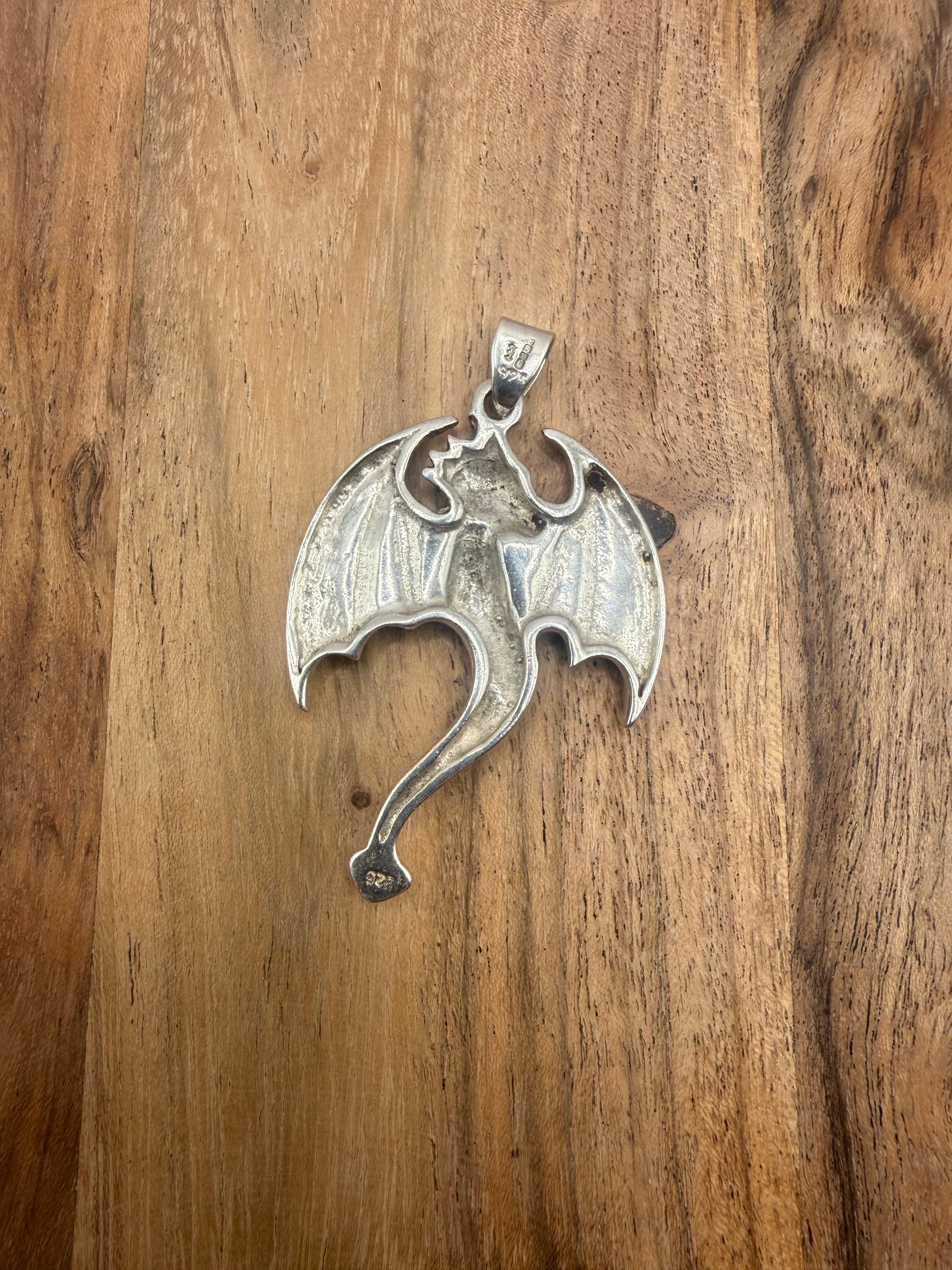 Sterling Silver Dragon Pendant