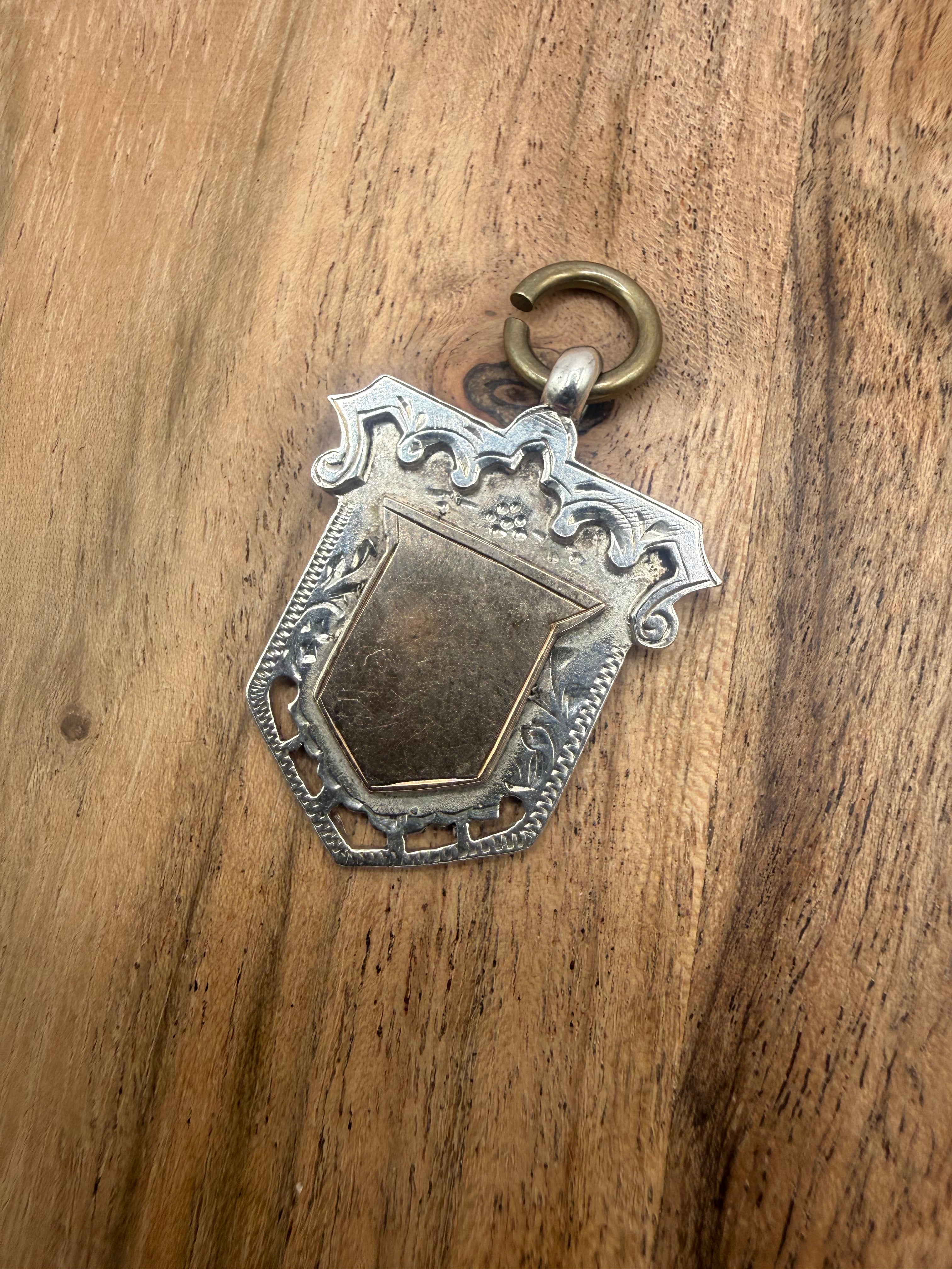 Antique Sterling Silver and Gold Fob