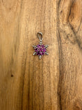 Sterling Silver Ruby Snowflake Pendant