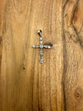 Sterling Silver CZ Stone Cross