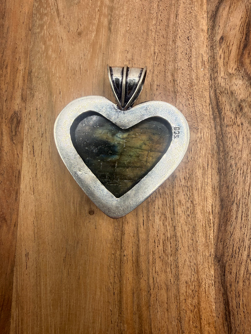 Large Labradorite Sterling Silver Pendant