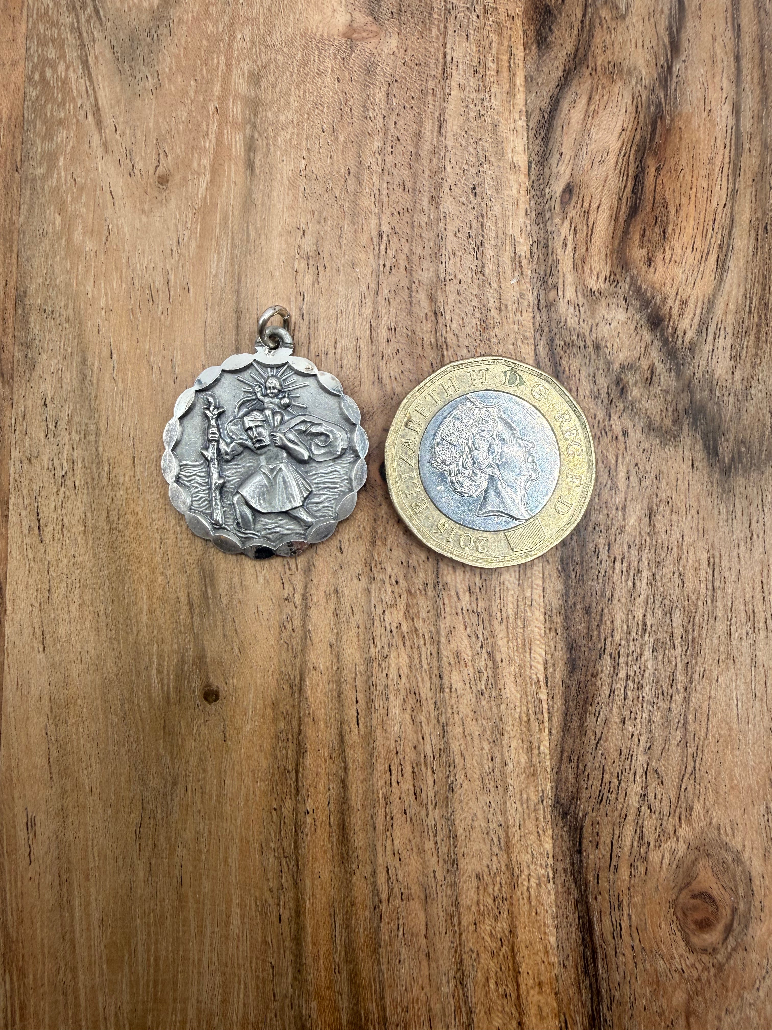 Georg Jensen Sterling Silver St Christopher Pendant