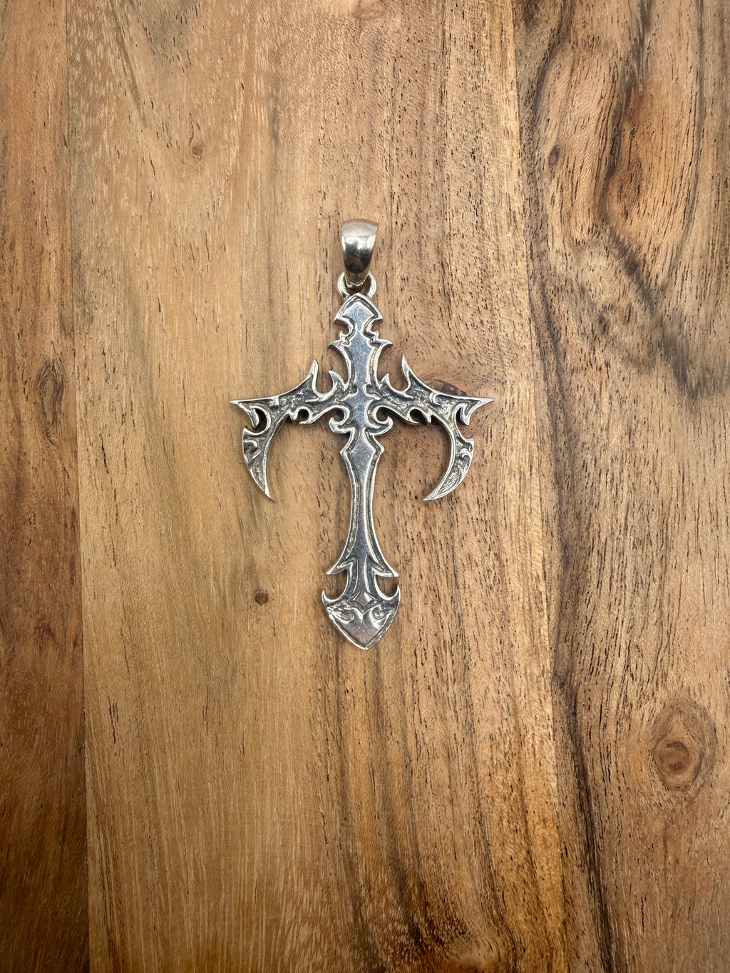 Large Sterling Silver Cross Pendant