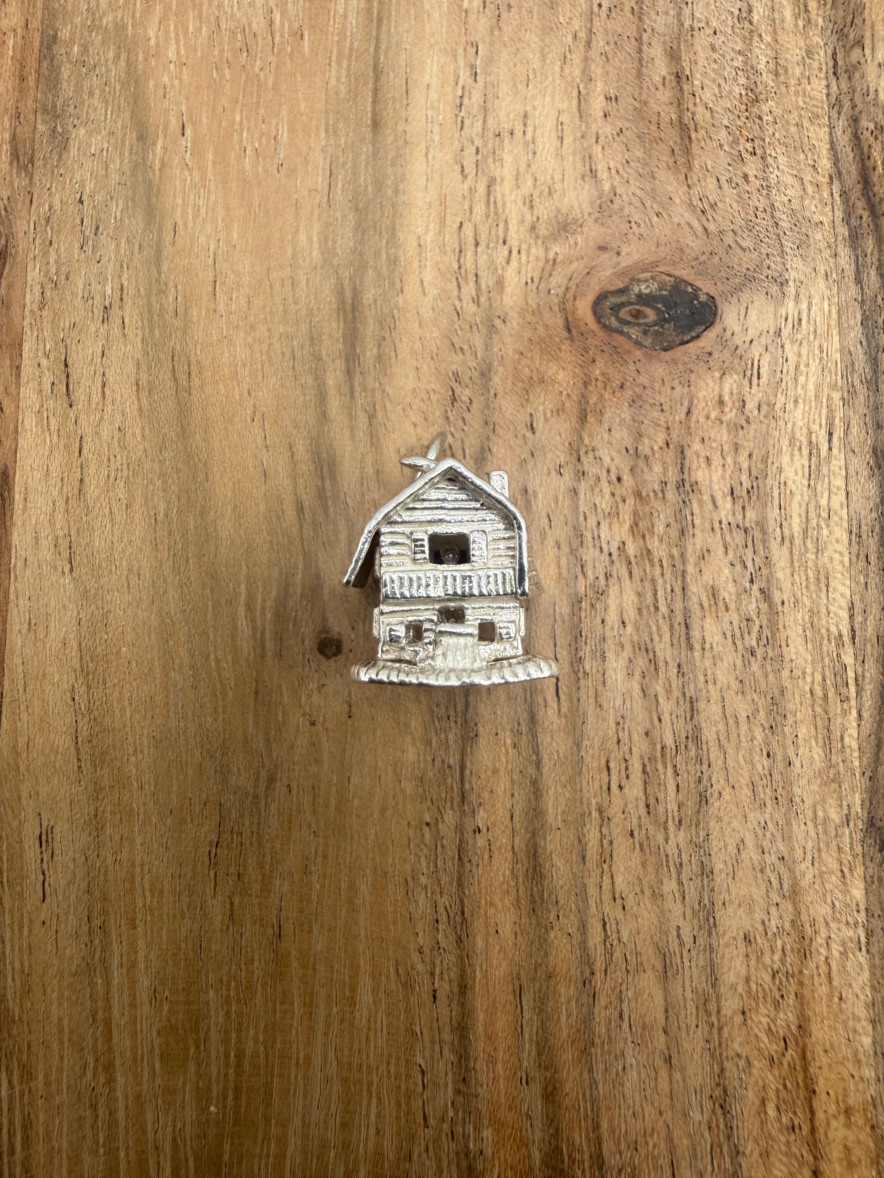 Sterling Silver Articulated House Charm