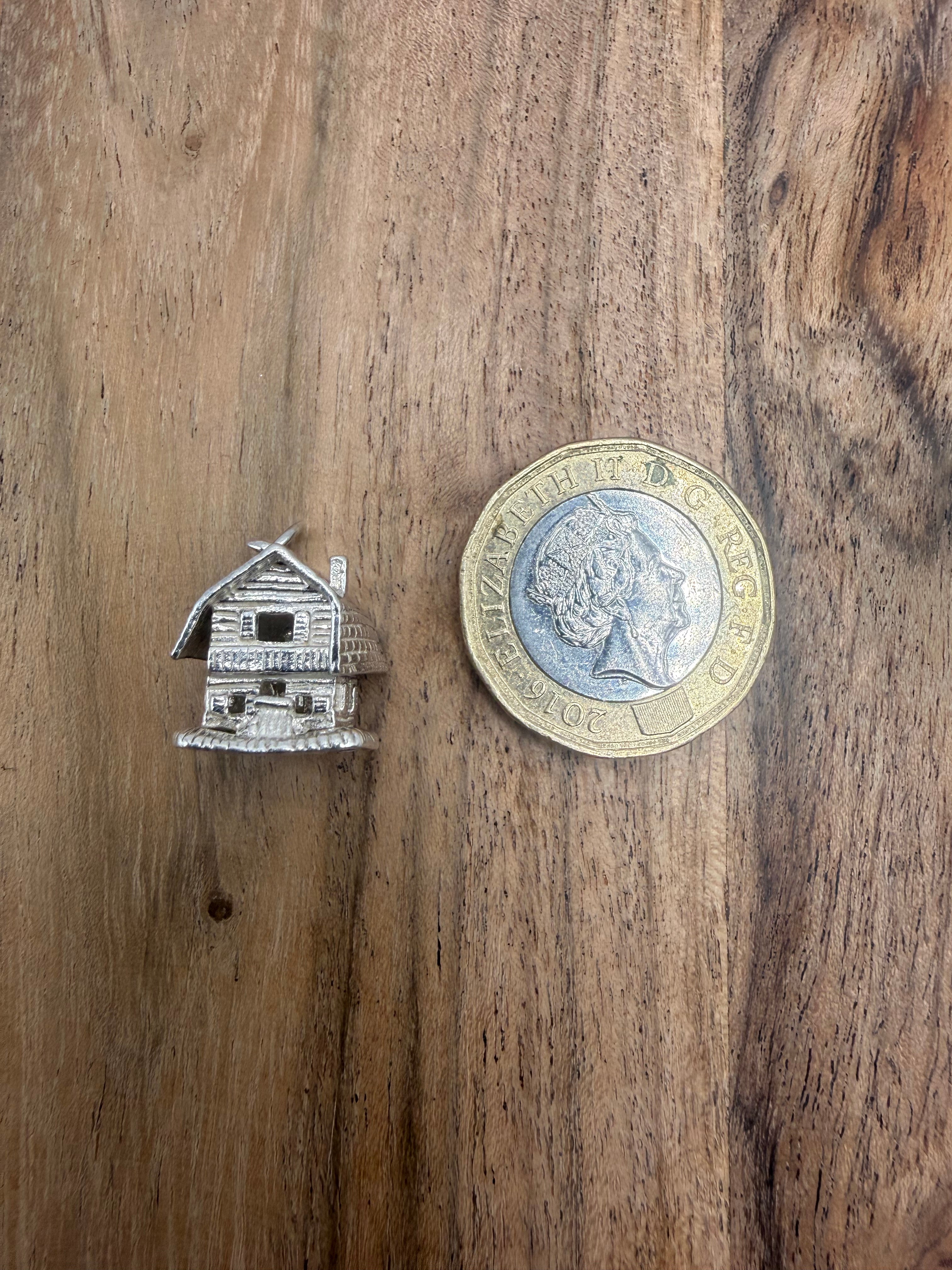 Sterling Silver Articulated House Charm