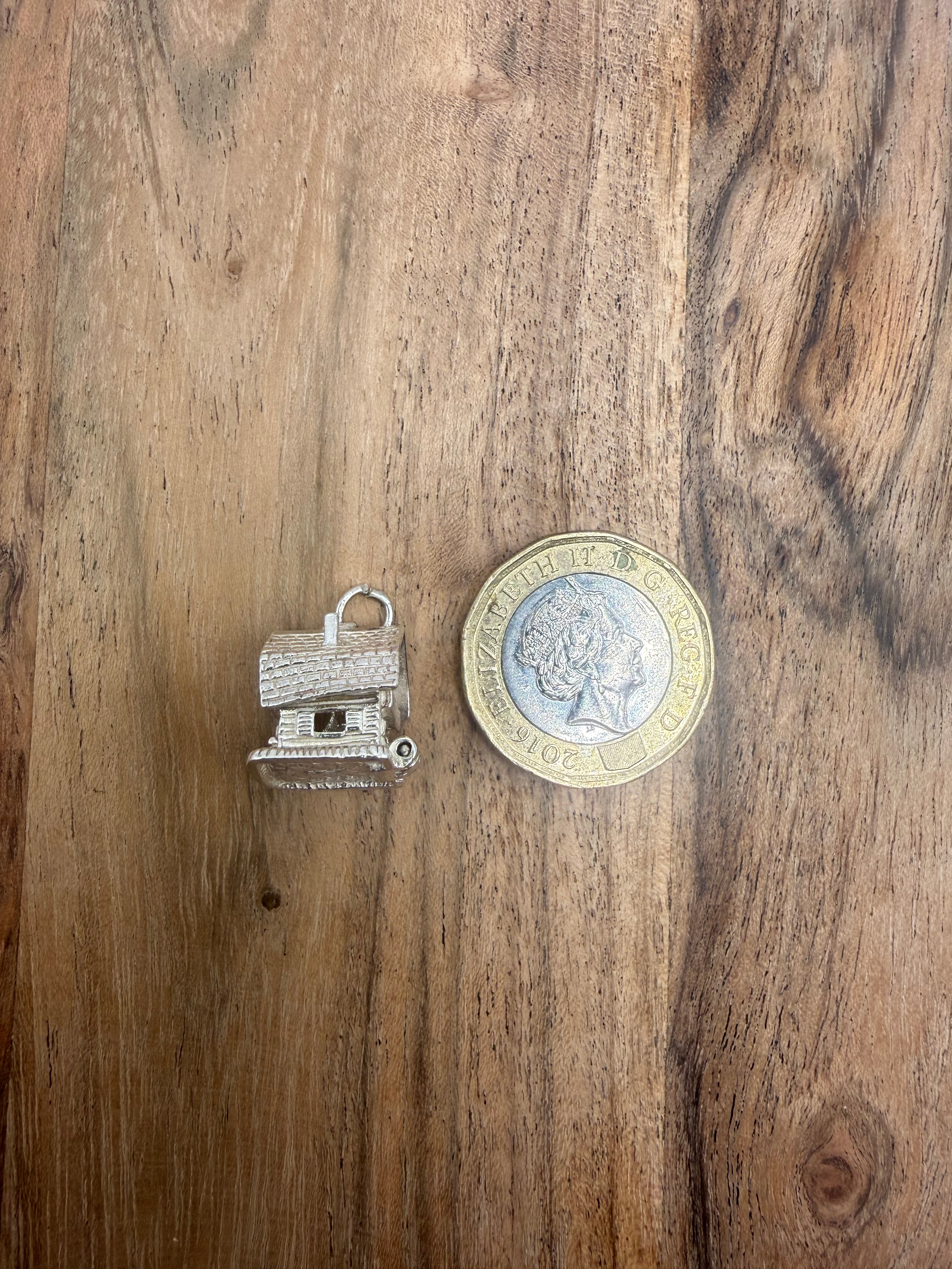 Sterling Silver Articulated House Charm