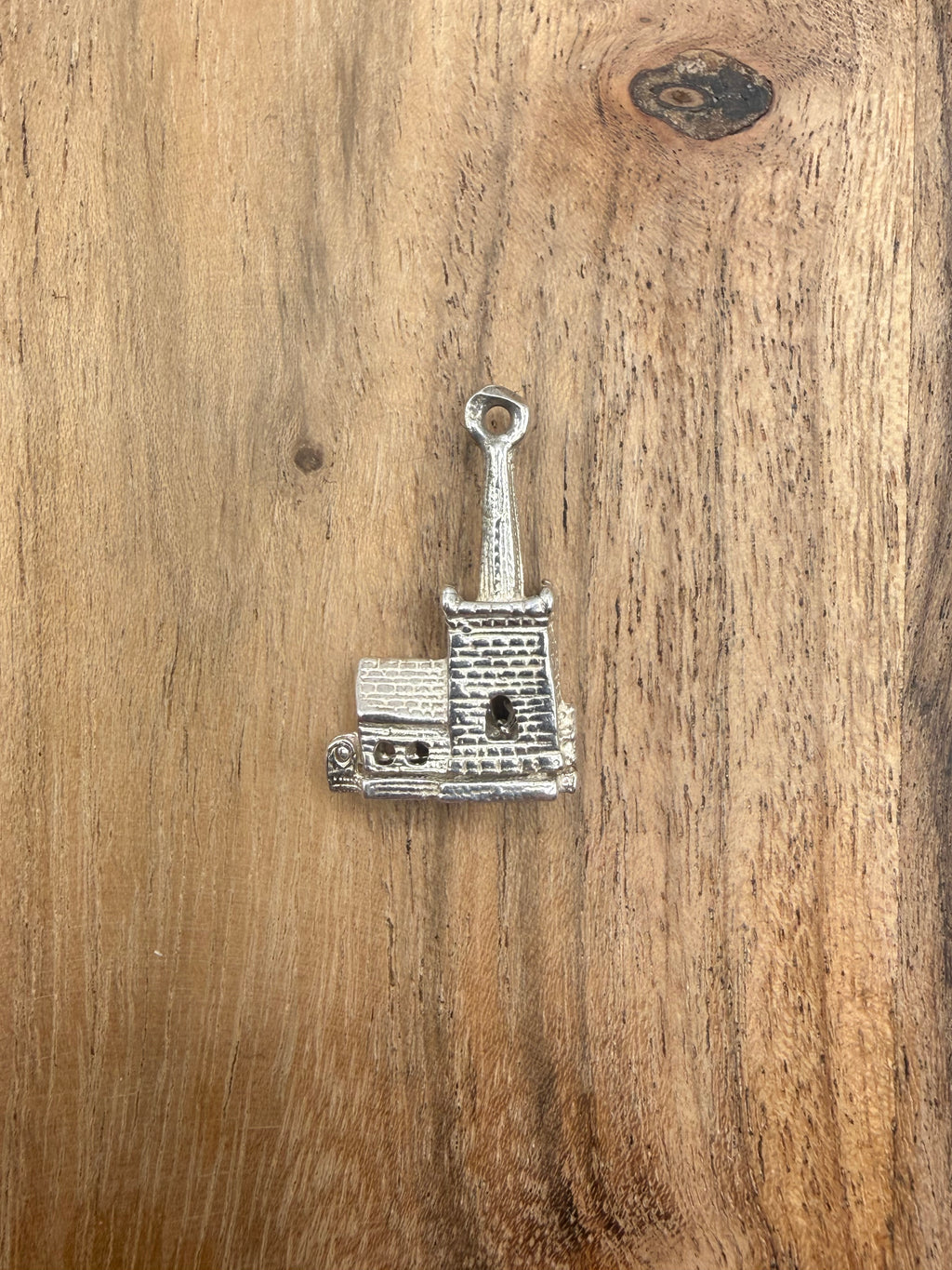 Sterling Silver Articulated Church Charm
