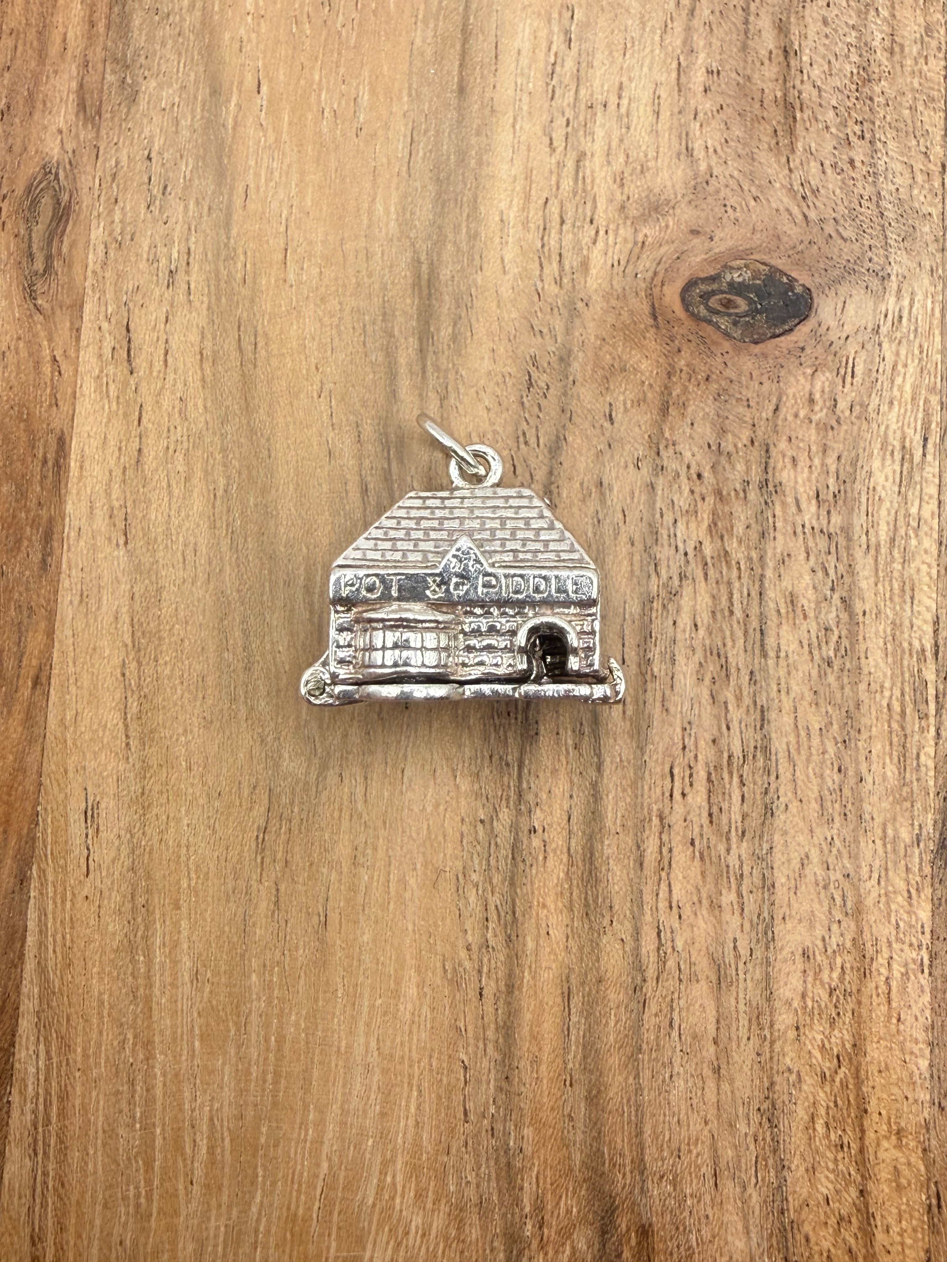 Sterling Silver Articulated Country Pub Charm