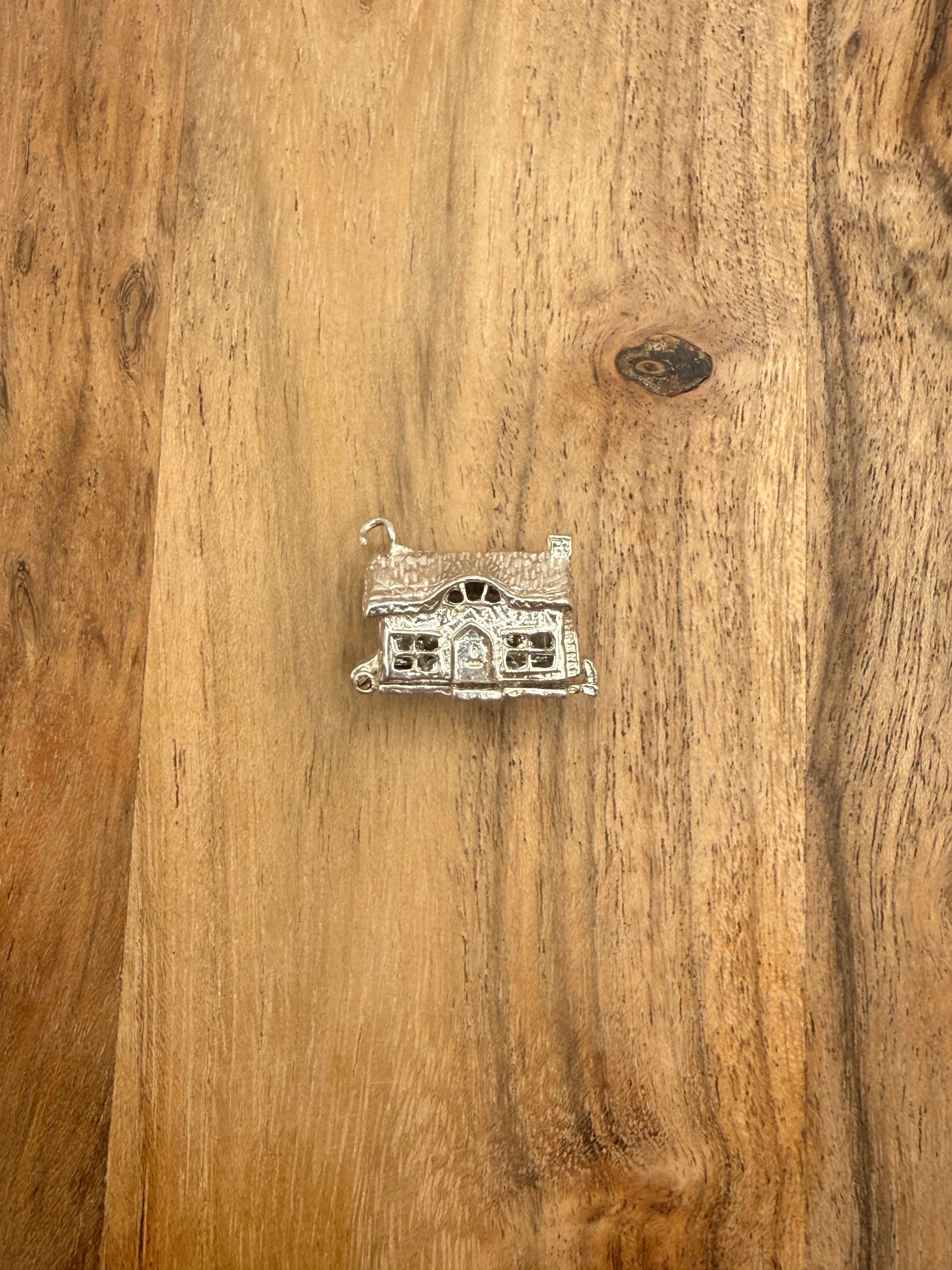 Sterling Silver Articulated House Charm