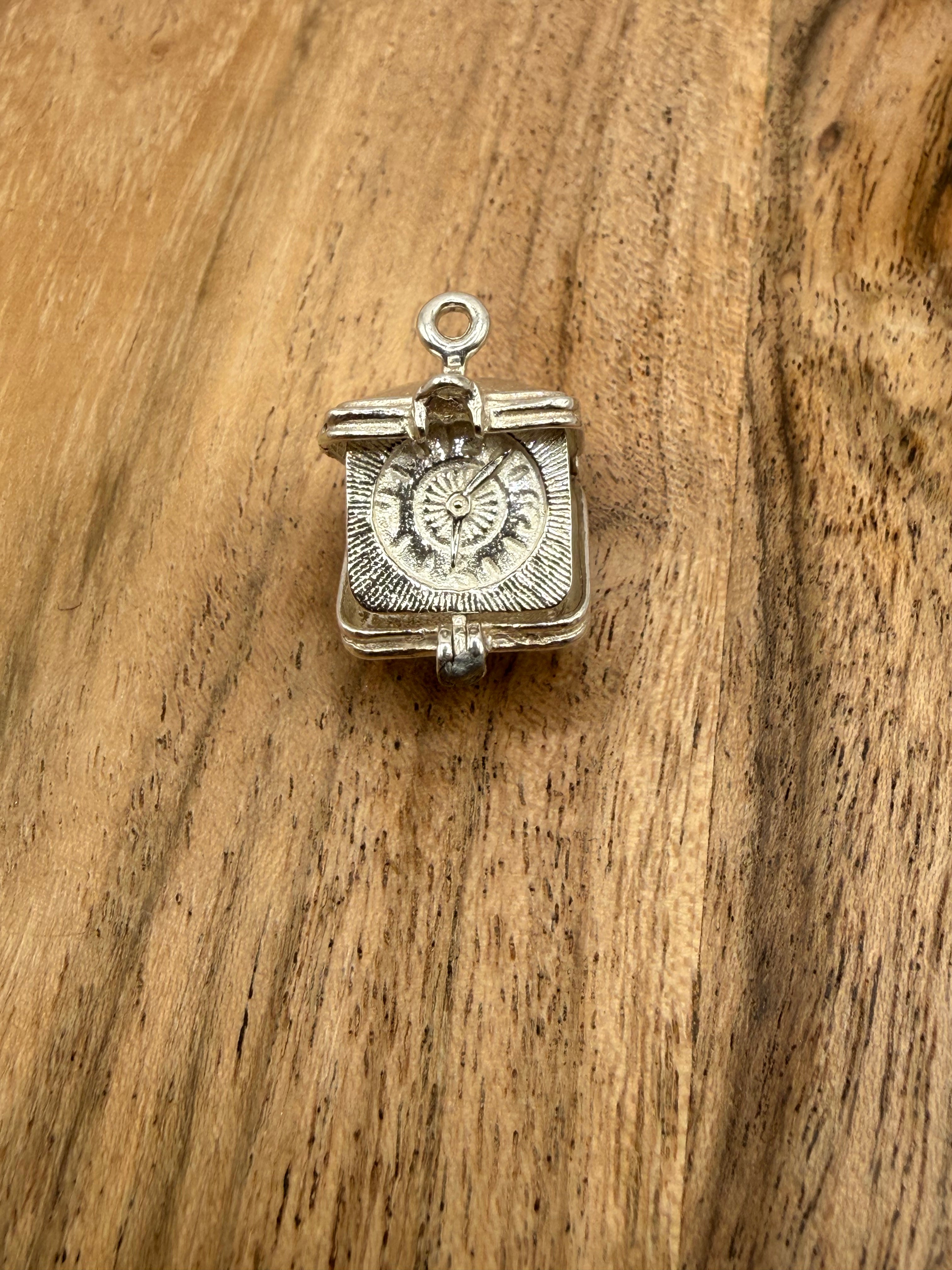 Sterling Silver Articulated Compass Charm