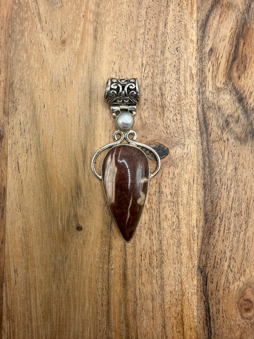 Sterling Silver Jasper Pendant