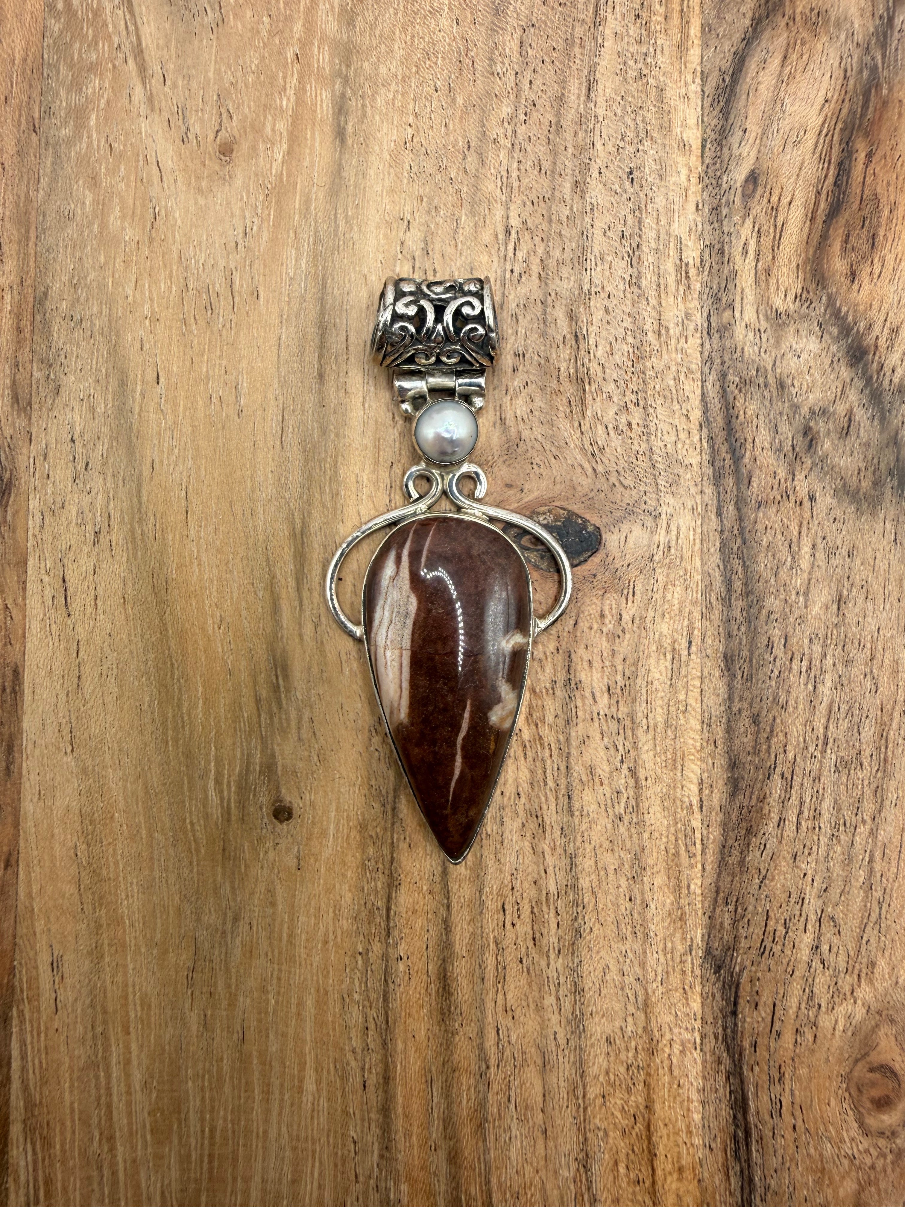 Sterling Silver Jasper Pendant