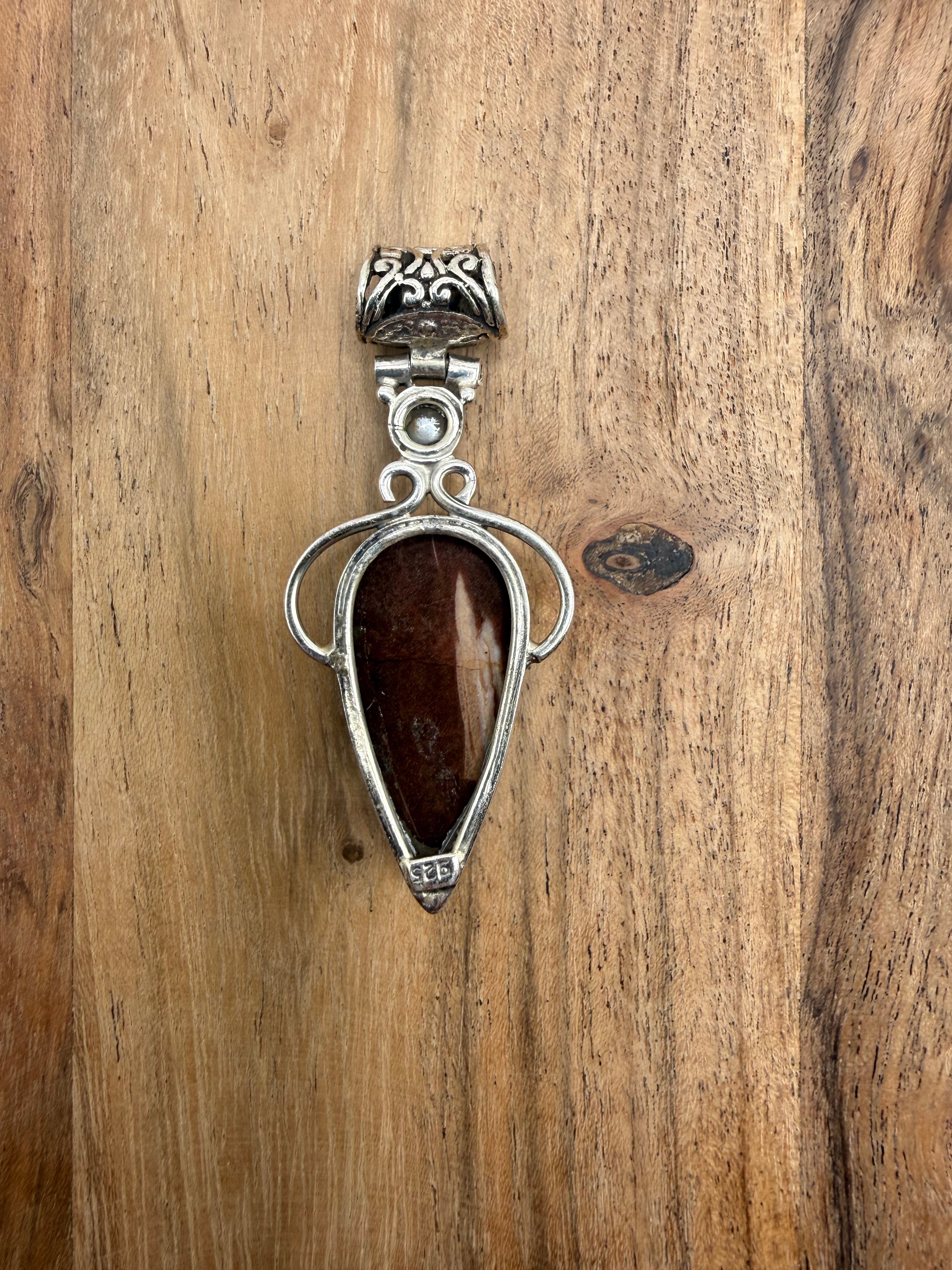 Sterling Silver Jasper Pendant
