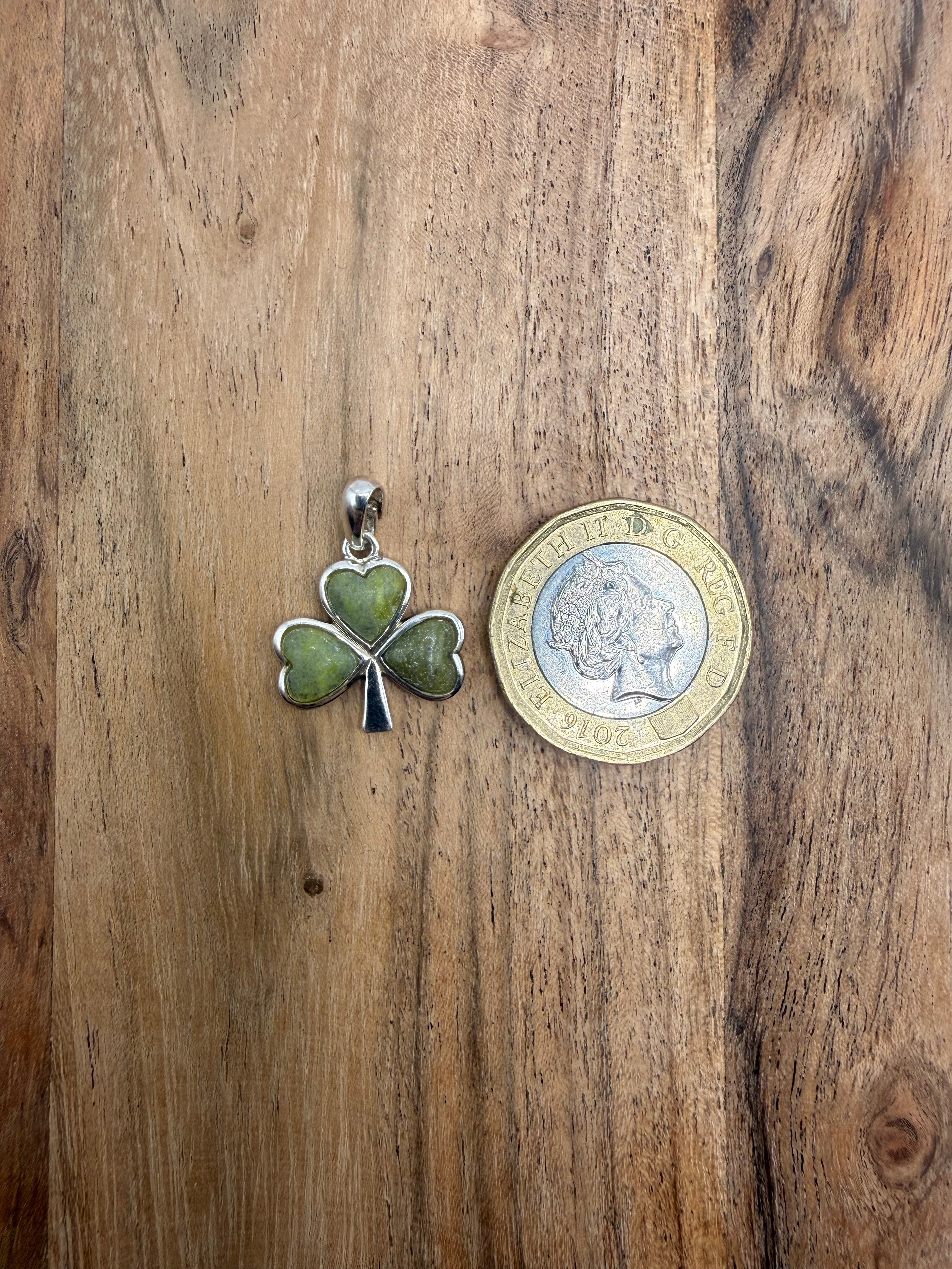 Irish Connemara Sterling Silver Clover Pendant