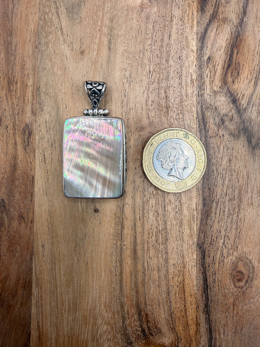 Sterling Silver Mother of Pearl Pendant