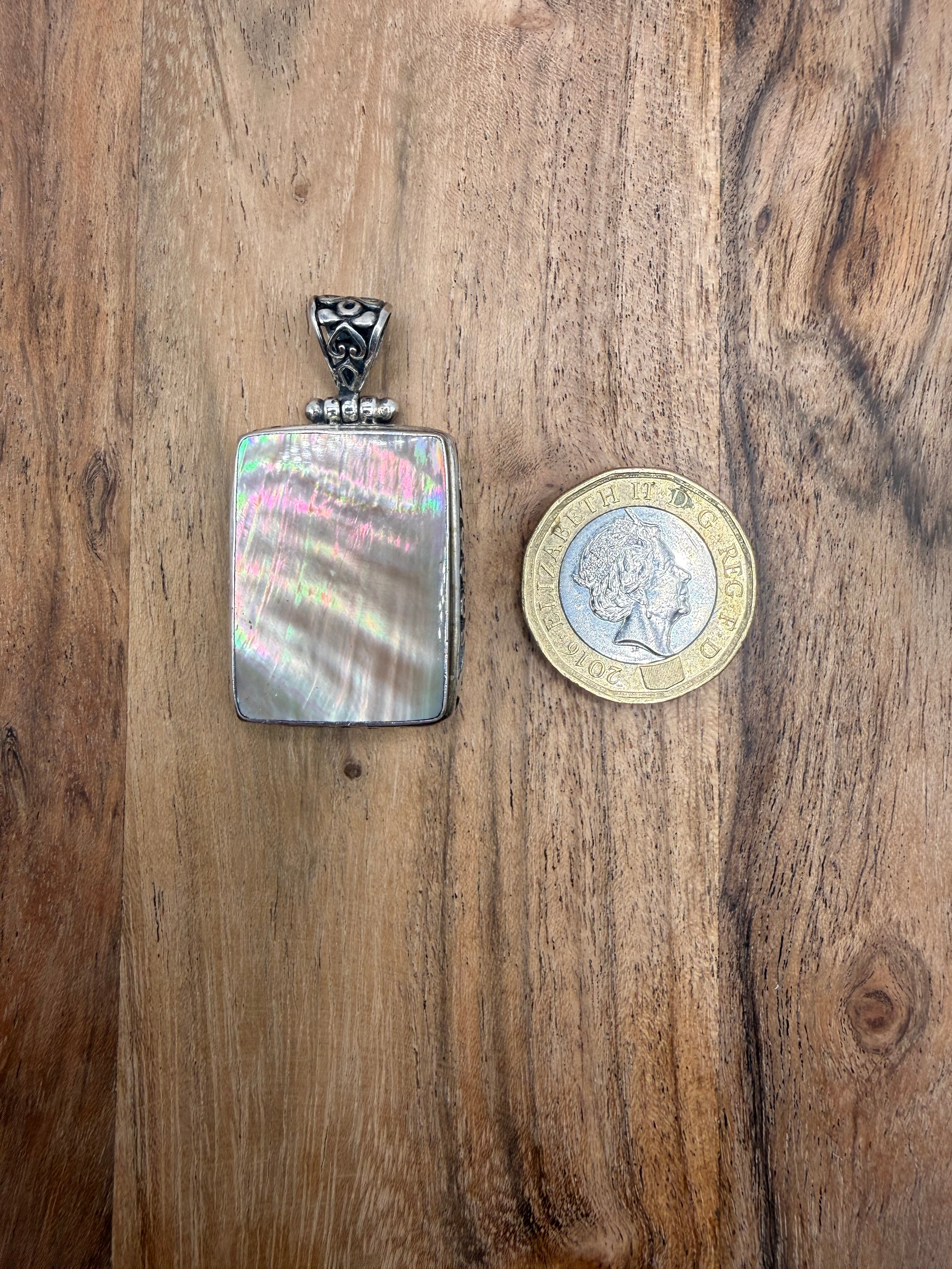 Sterling Silver Mother of Pearl Pendant