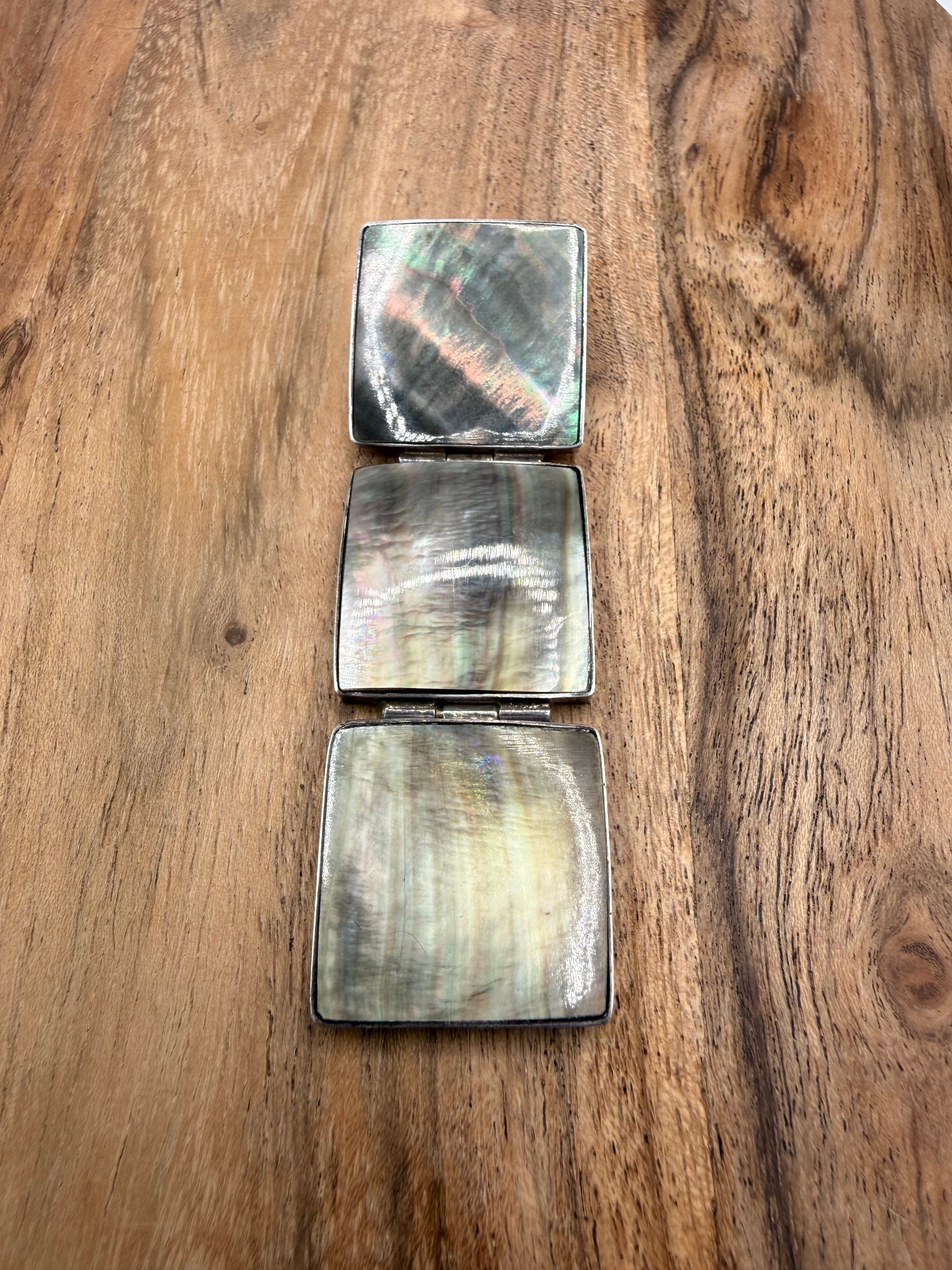 Sterling Silver Mother of Pearl Triple Pendant