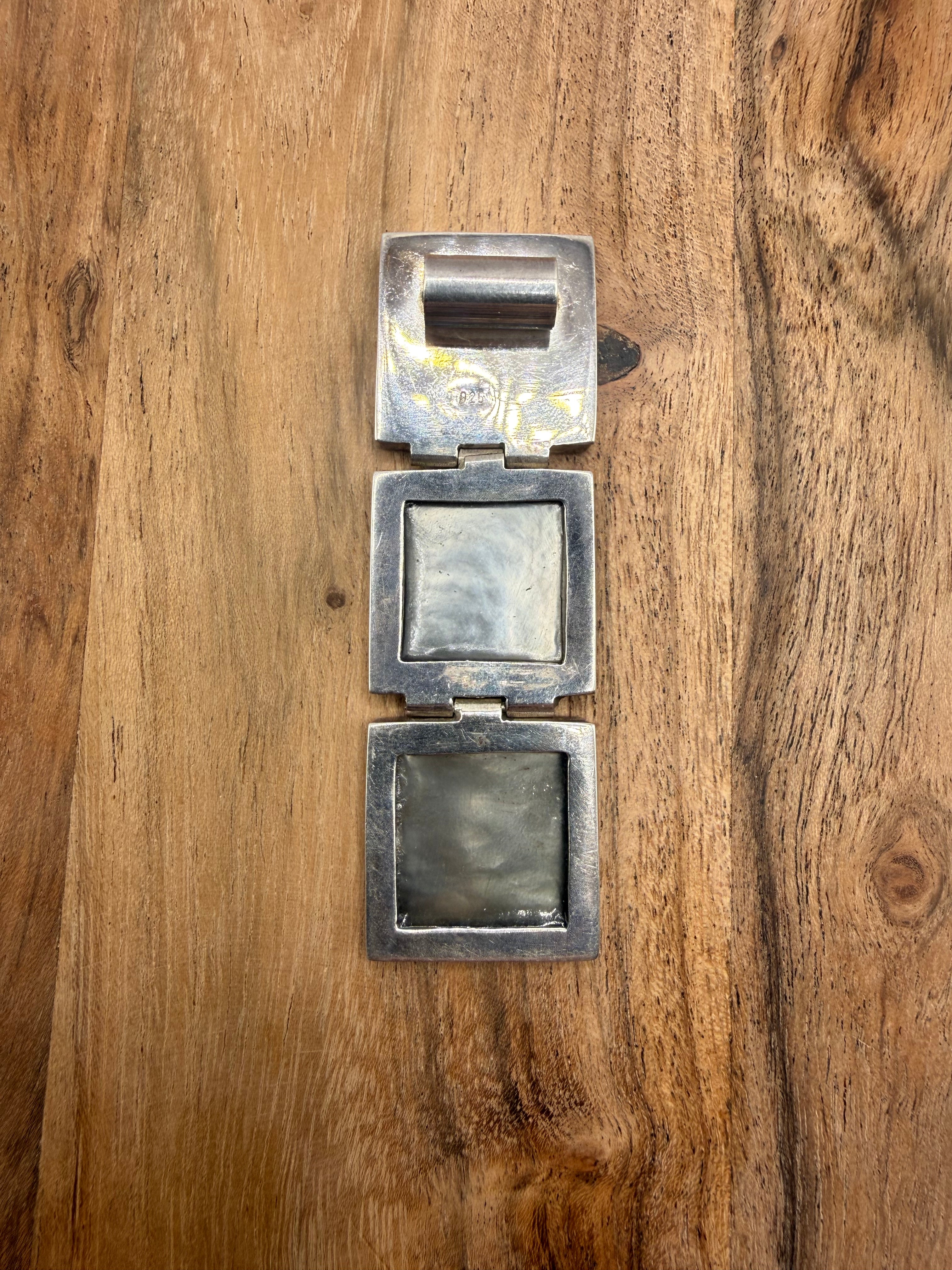 Sterling Silver Mother of Pearl Triple Pendant