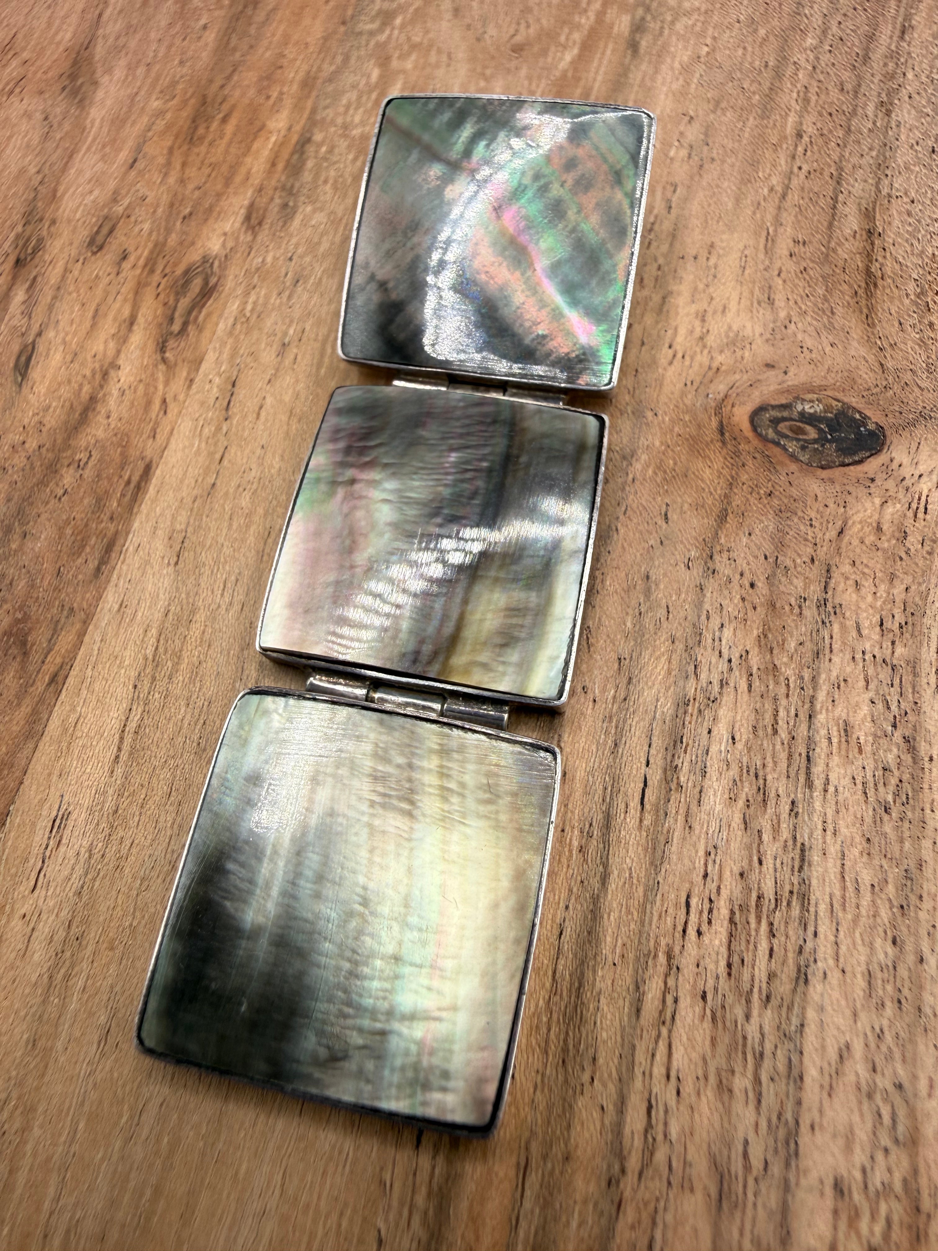 Sterling Silver Mother of Pearl Triple Pendant