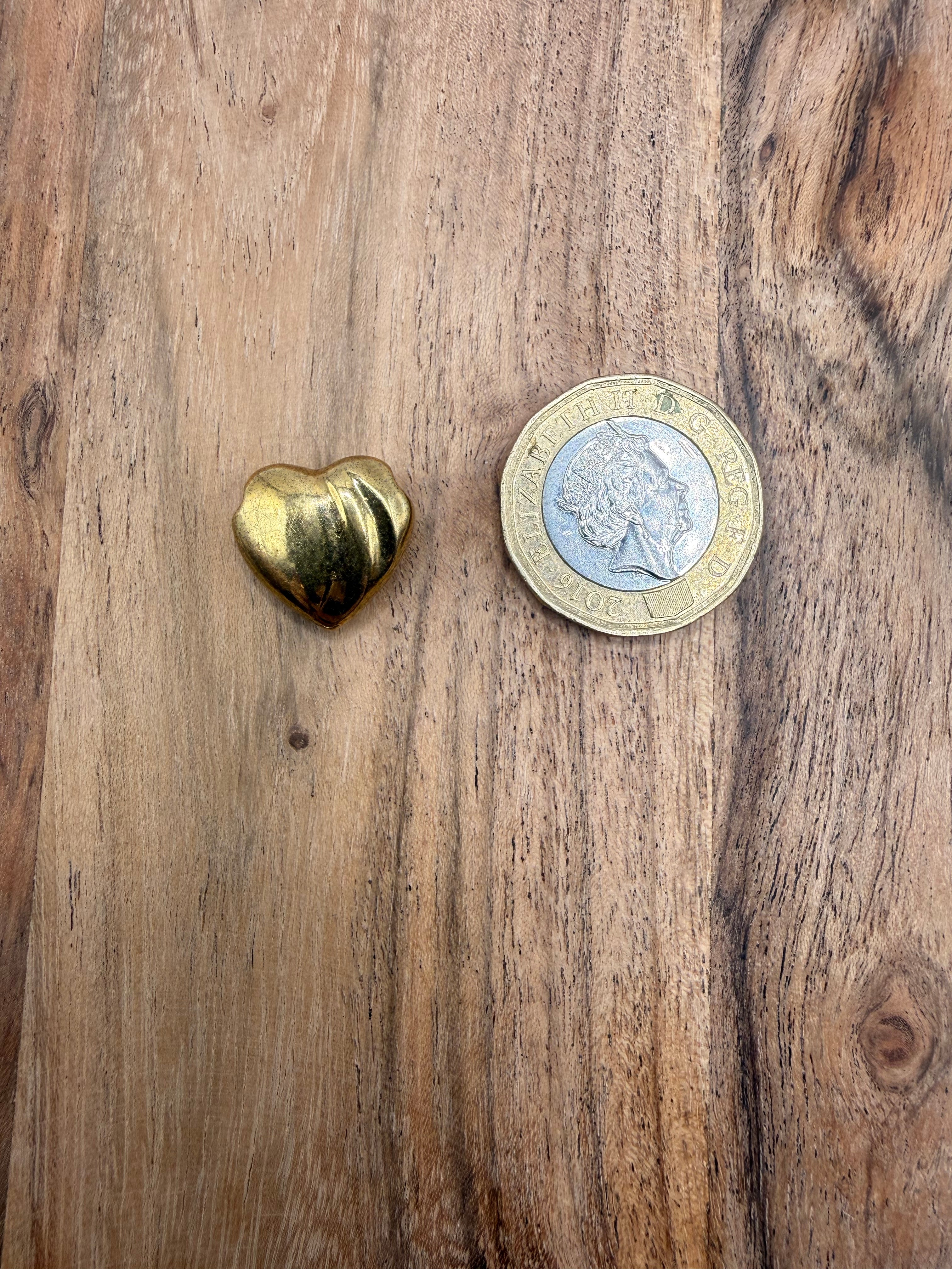 Gold Tone Heart Charm