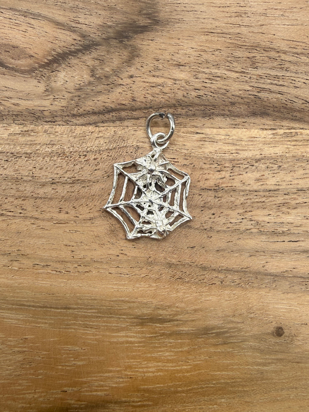 Sterling Silver Spiderweb Charm