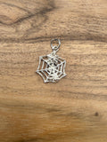 Sterling Silver Spiderweb Charm