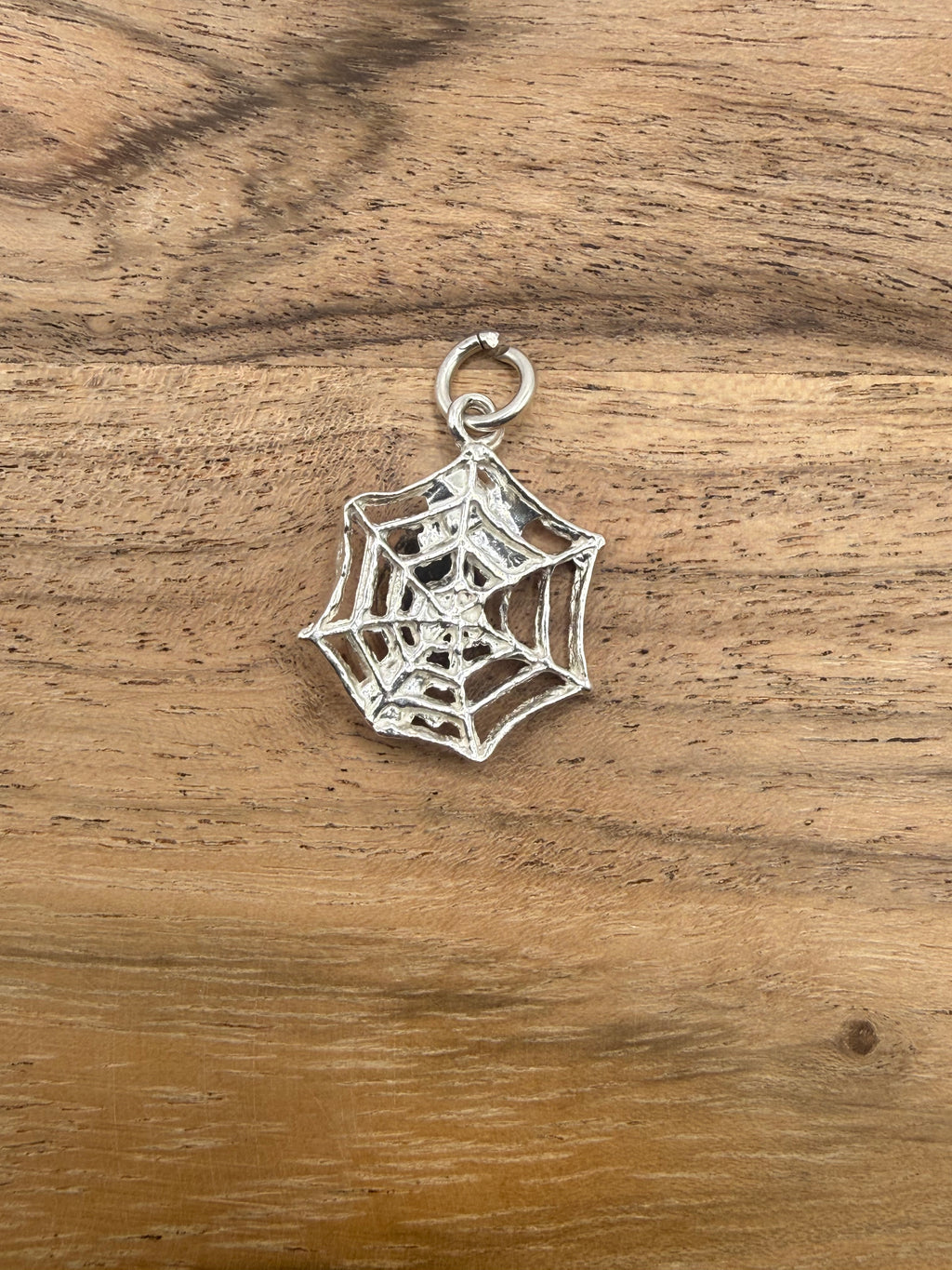 Sterling Silver Spiderweb Charm