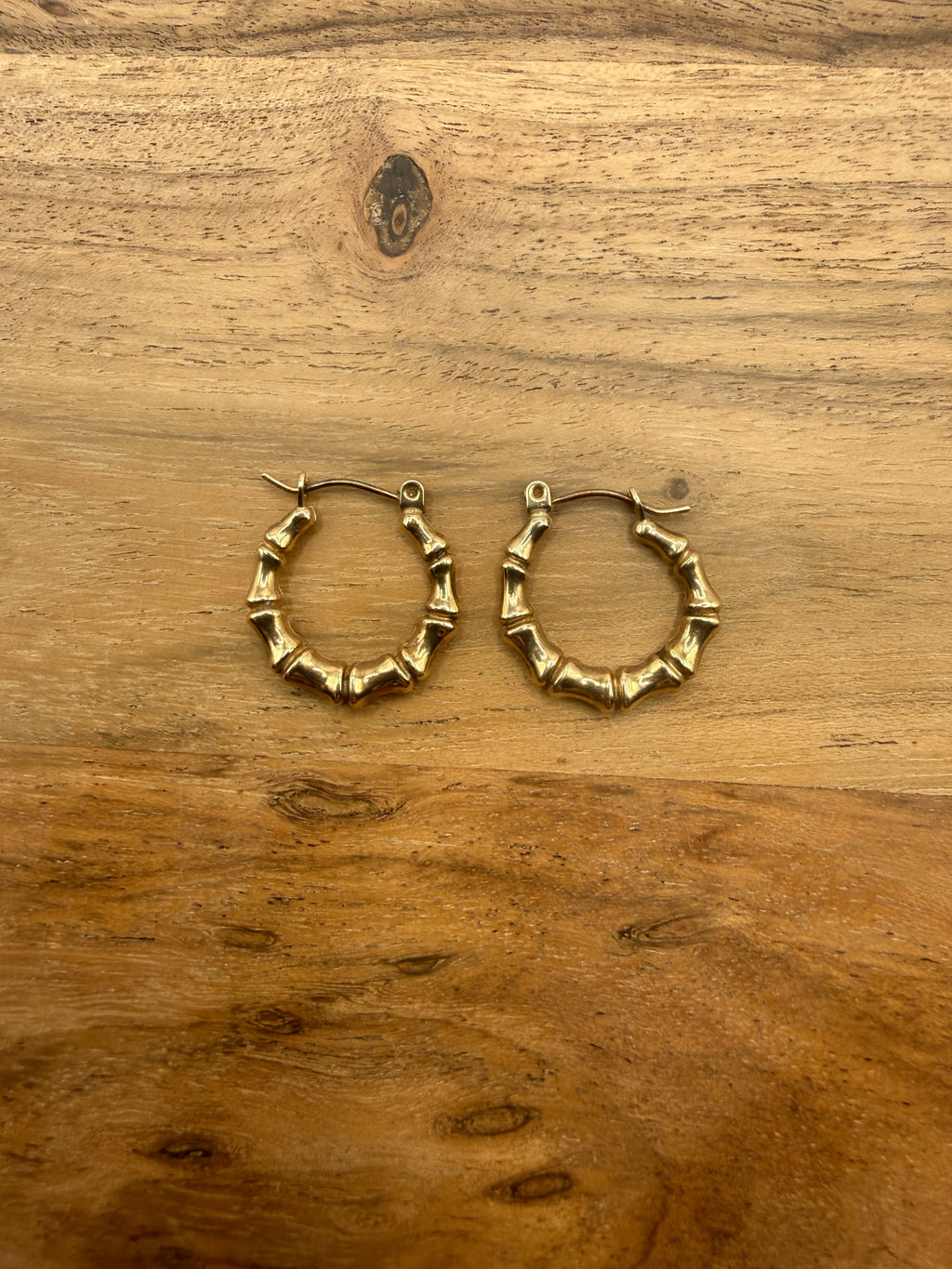 Gold on Sterling Silver Hoop Earrings