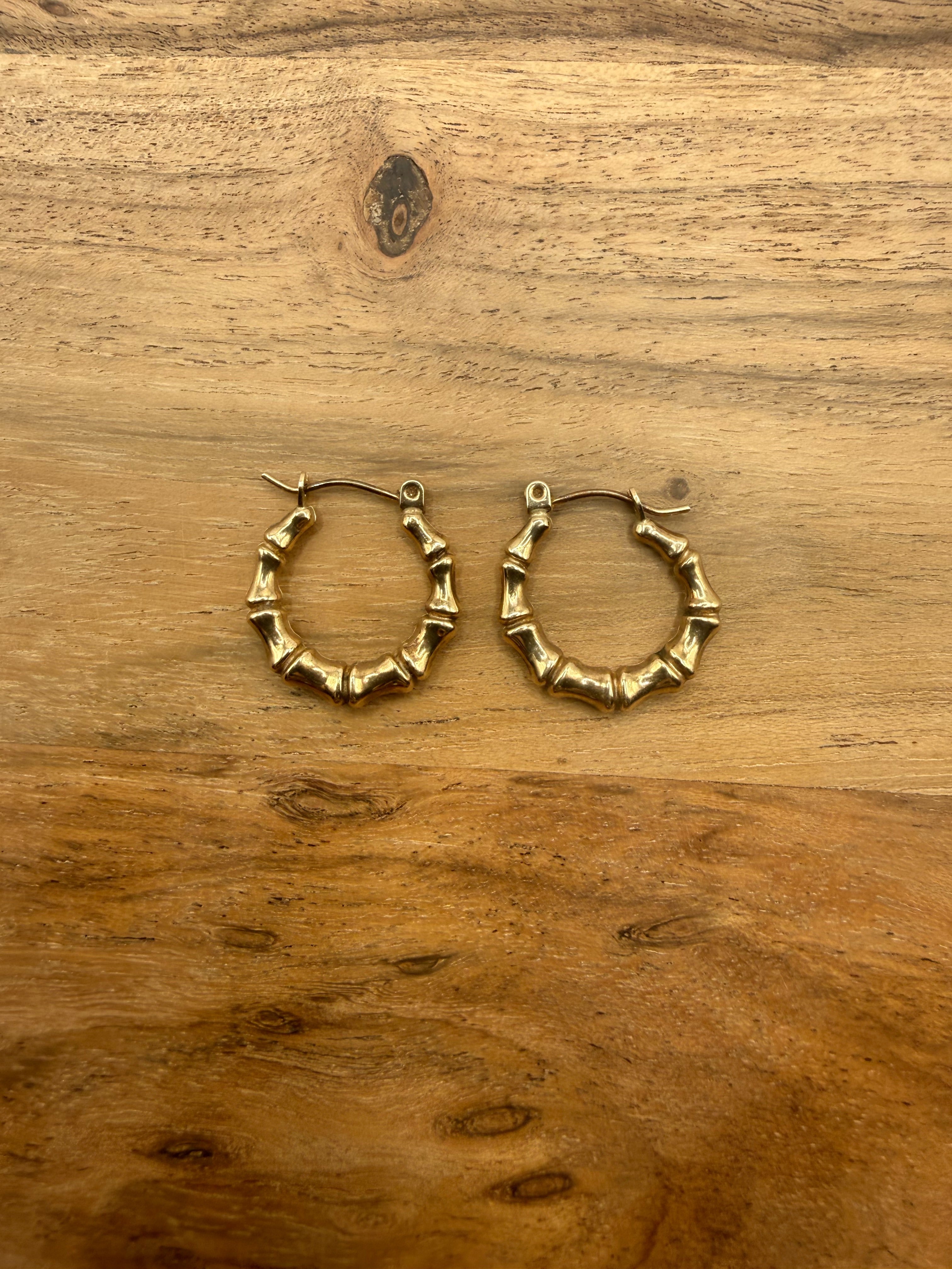 Gold on Sterling Silver Hoop Earrings